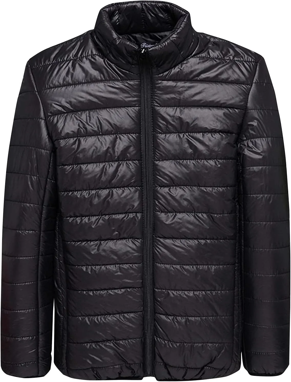 Cbcbtwo Mens Coats Winter Heavy Warm Quilted Jackets Down Puffer Lightweight Long-Sleeve Water-Resistant Puffer Jacket