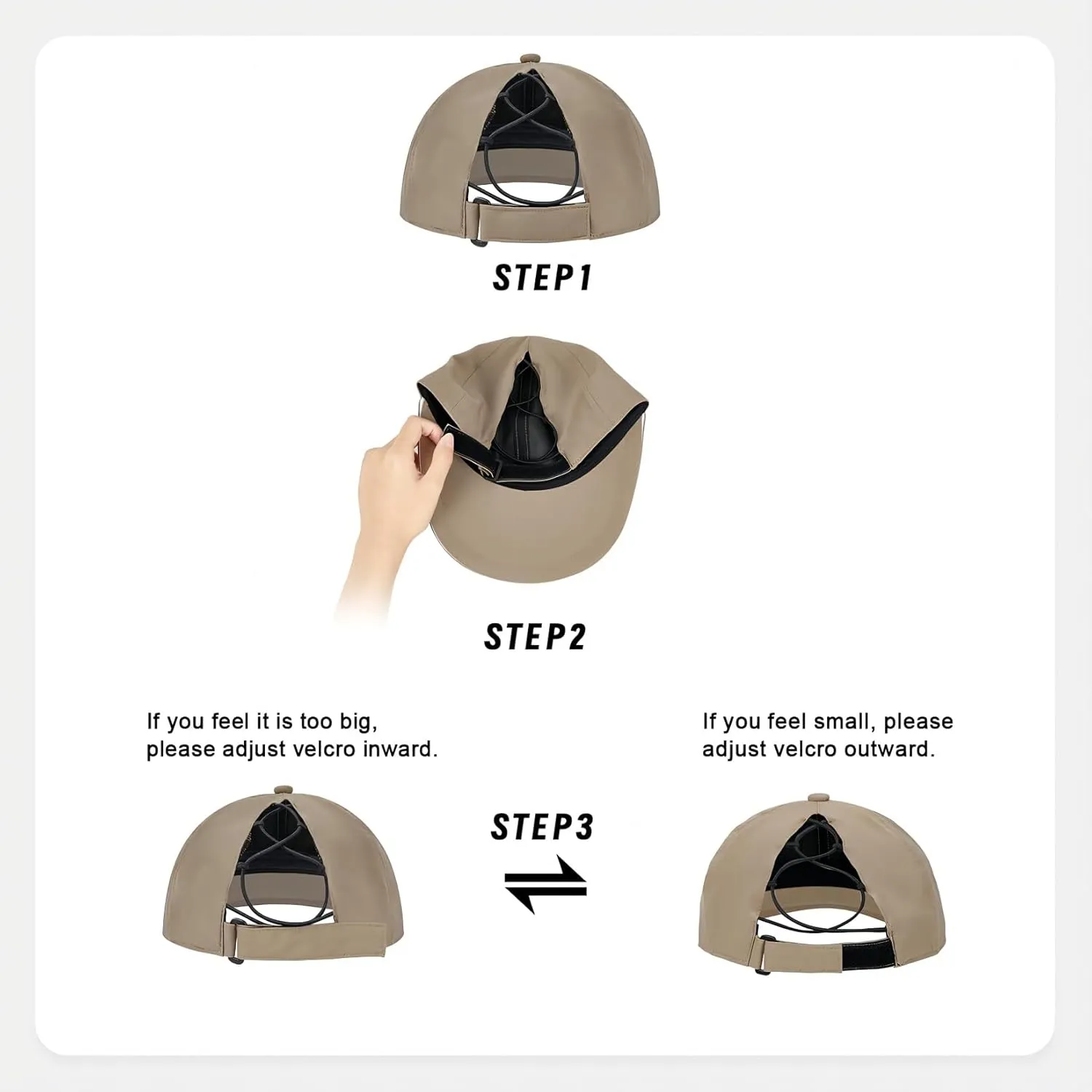 Century Star Waterproof Baseball Cap Ponytail Hat for Women Mens Running Golf Outdoor UV Protection Caps Unisex Sun Hats
