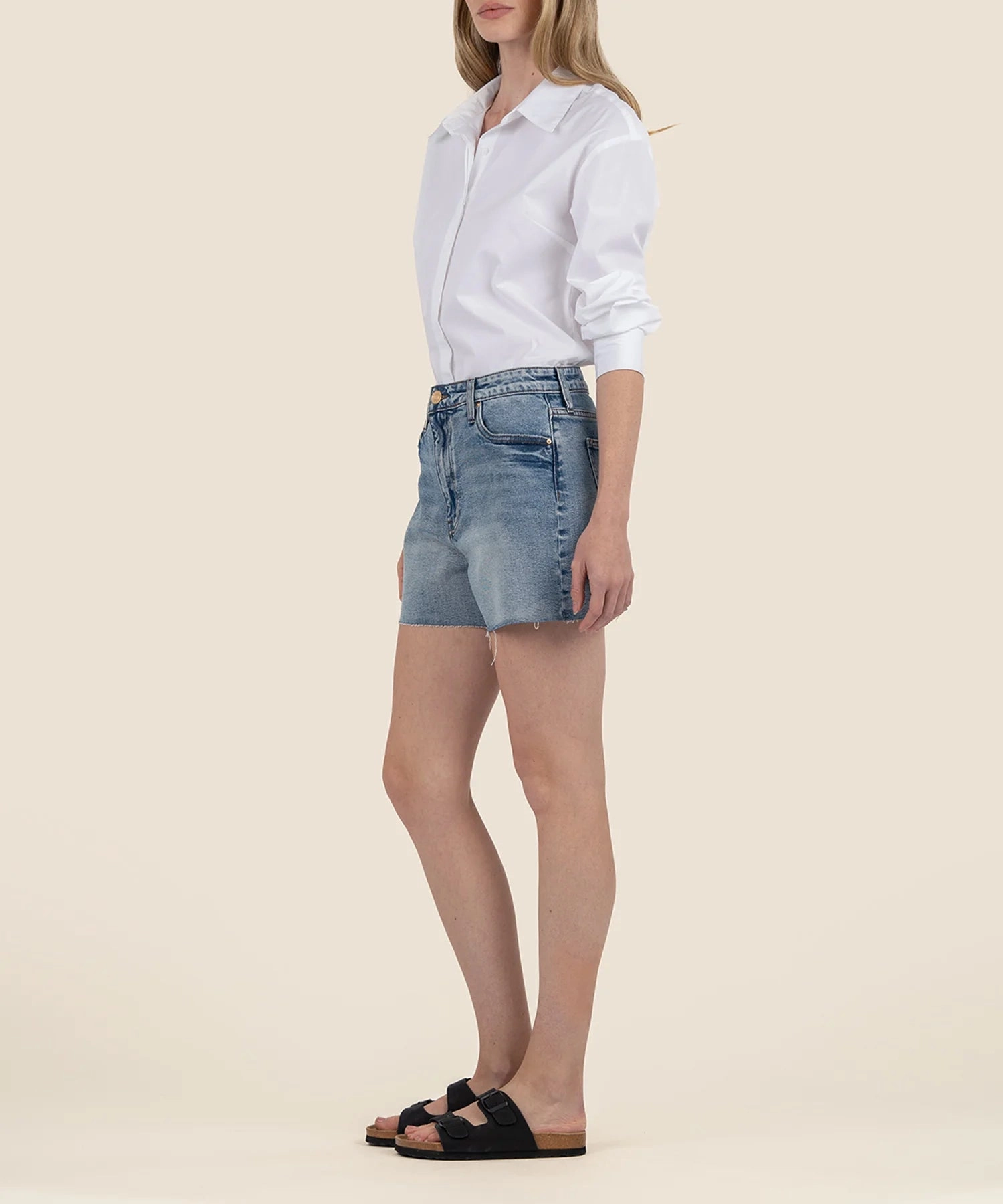 Wear Resistant Edge Circular Knit Technique Taylor High Rise Short - Freedom