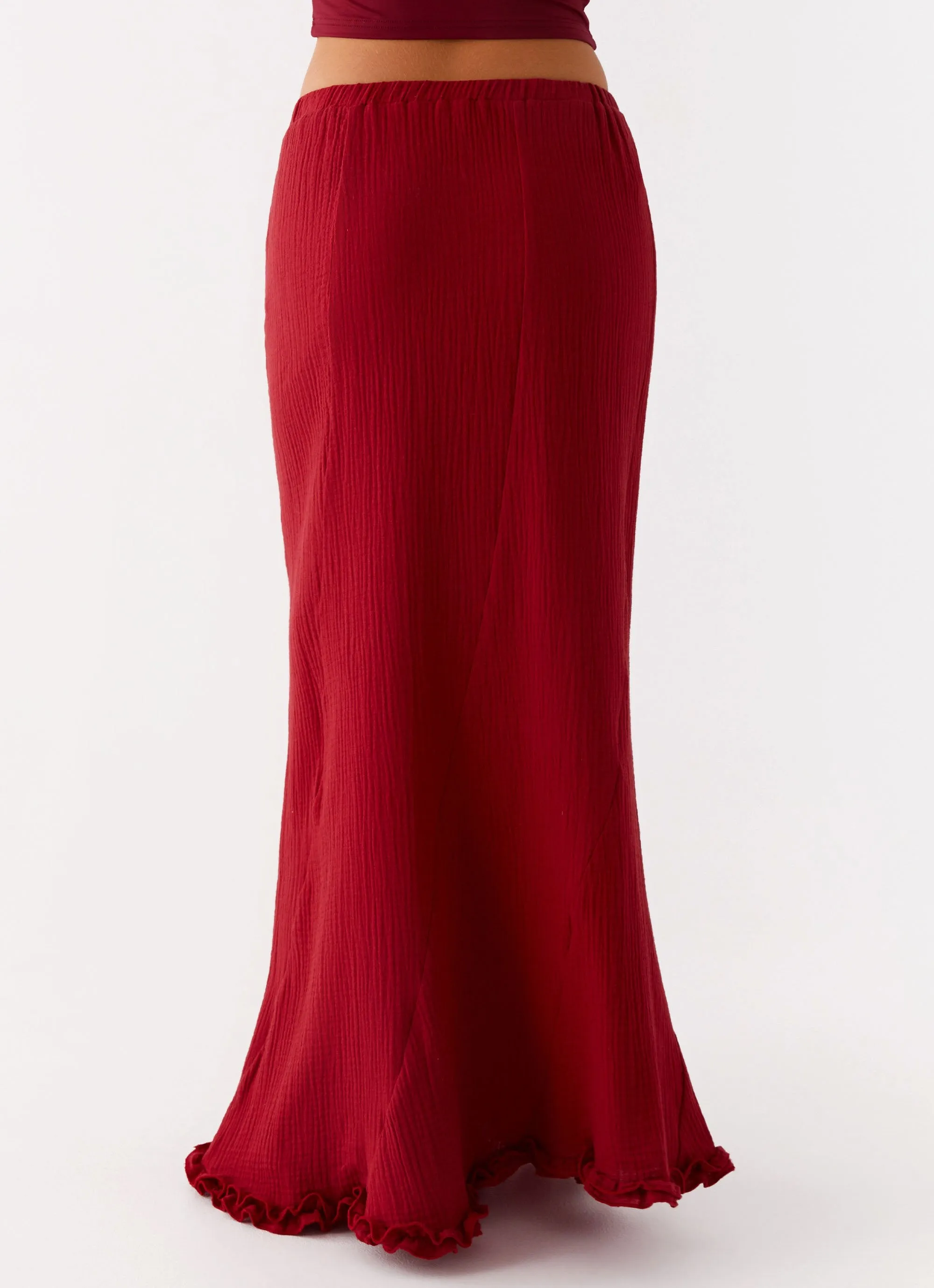 Chamberlain Maxi Skirt - Rhubarb Anti Pilling Treatment