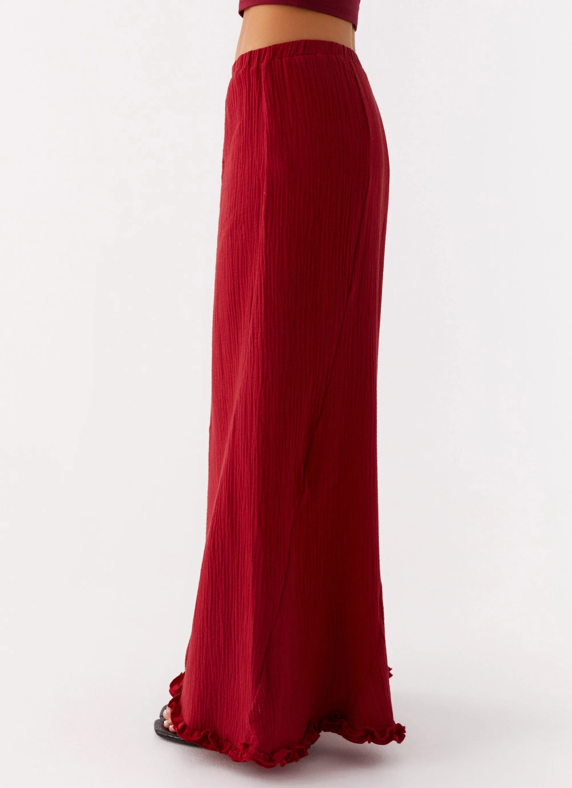 Chill Look Chamberlain Maxi Skirt - Rhubarb