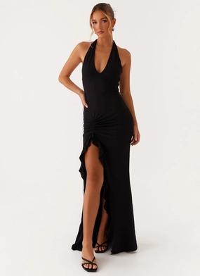 Natural Silhouette Easy Go Charmed By You Maxi Dress - Black
