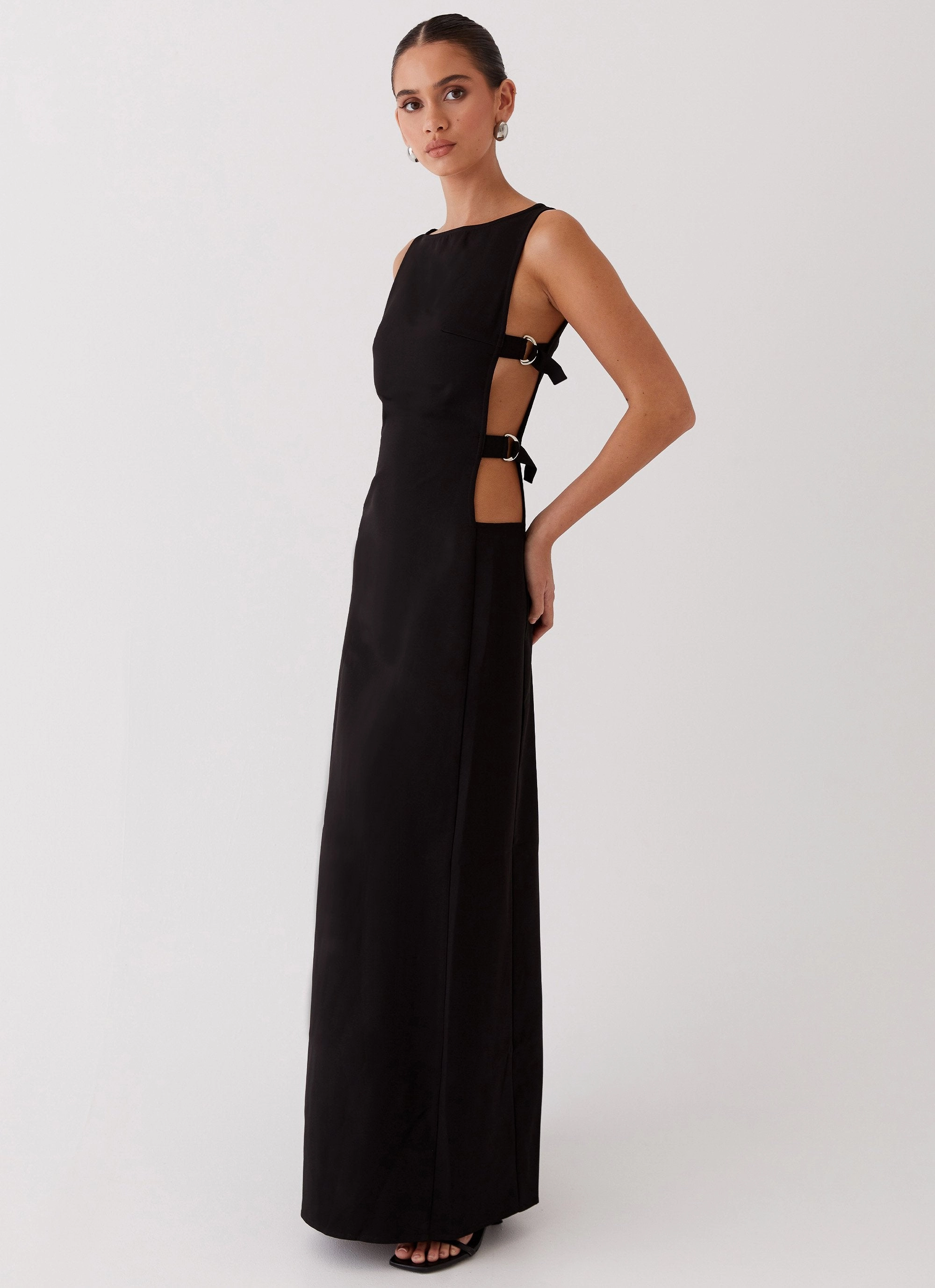 Cherish You Buckle Maxi Dress - Shadow Eco-friendly Minimal Curve