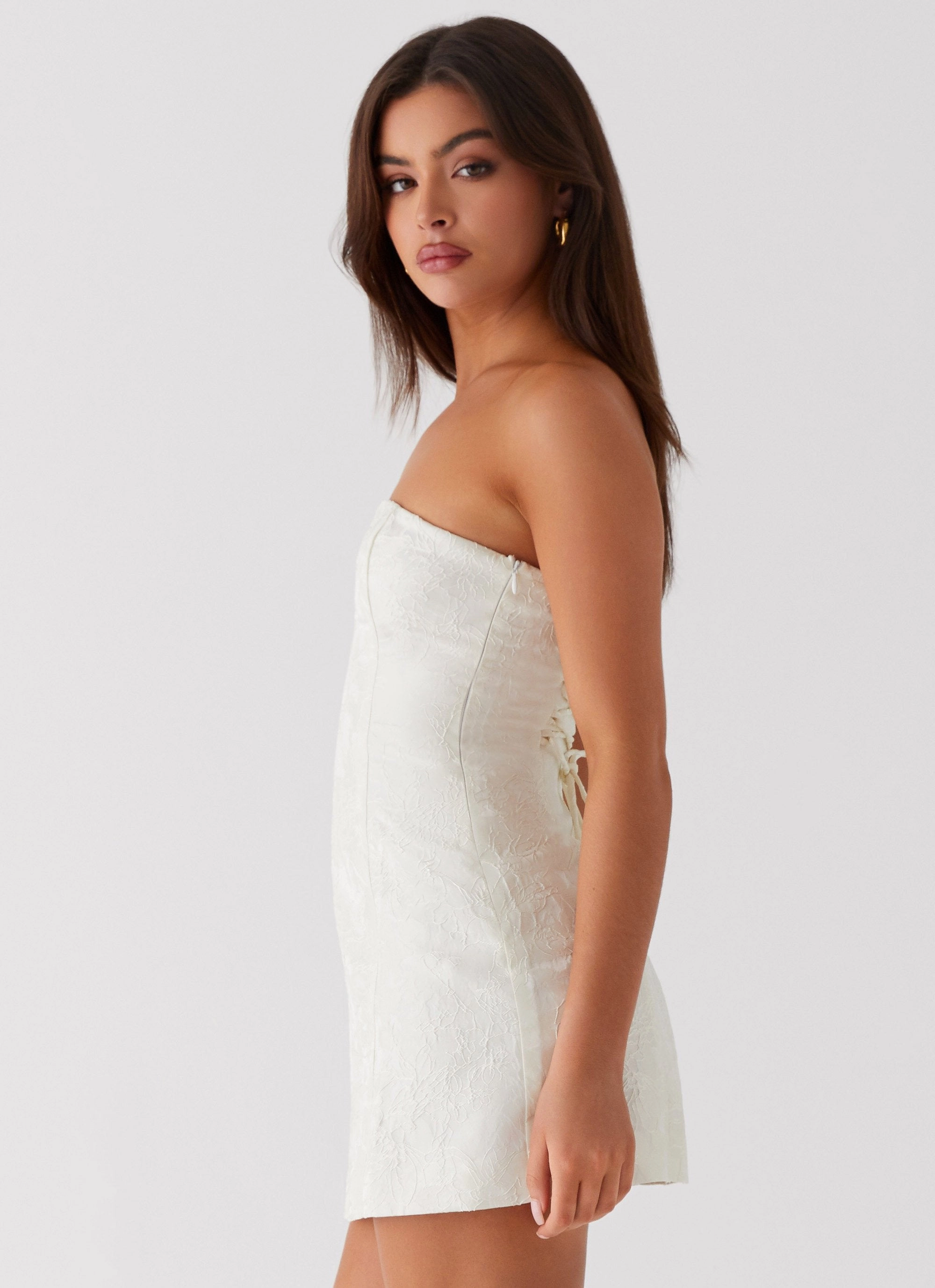 Easy Lovely Eternity Strapless Mini Dress - Ivory