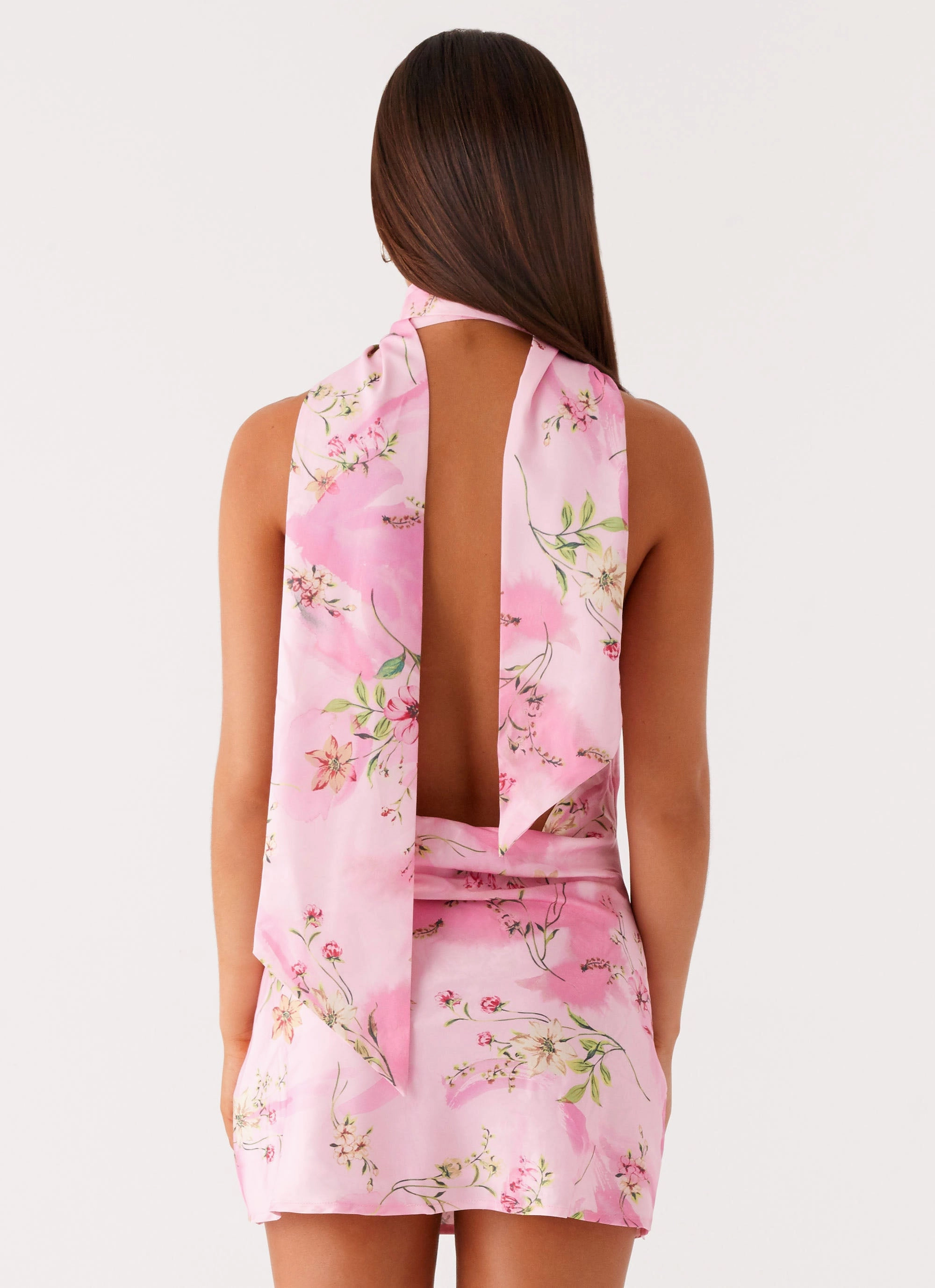 Casual Style Basic Cool Heidi Mini Dress - Pink Floral