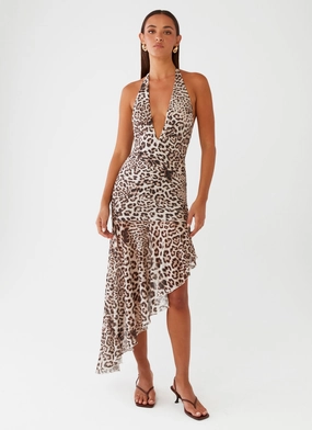 Take Time Midi Dress - Leopard Lightweight Wear