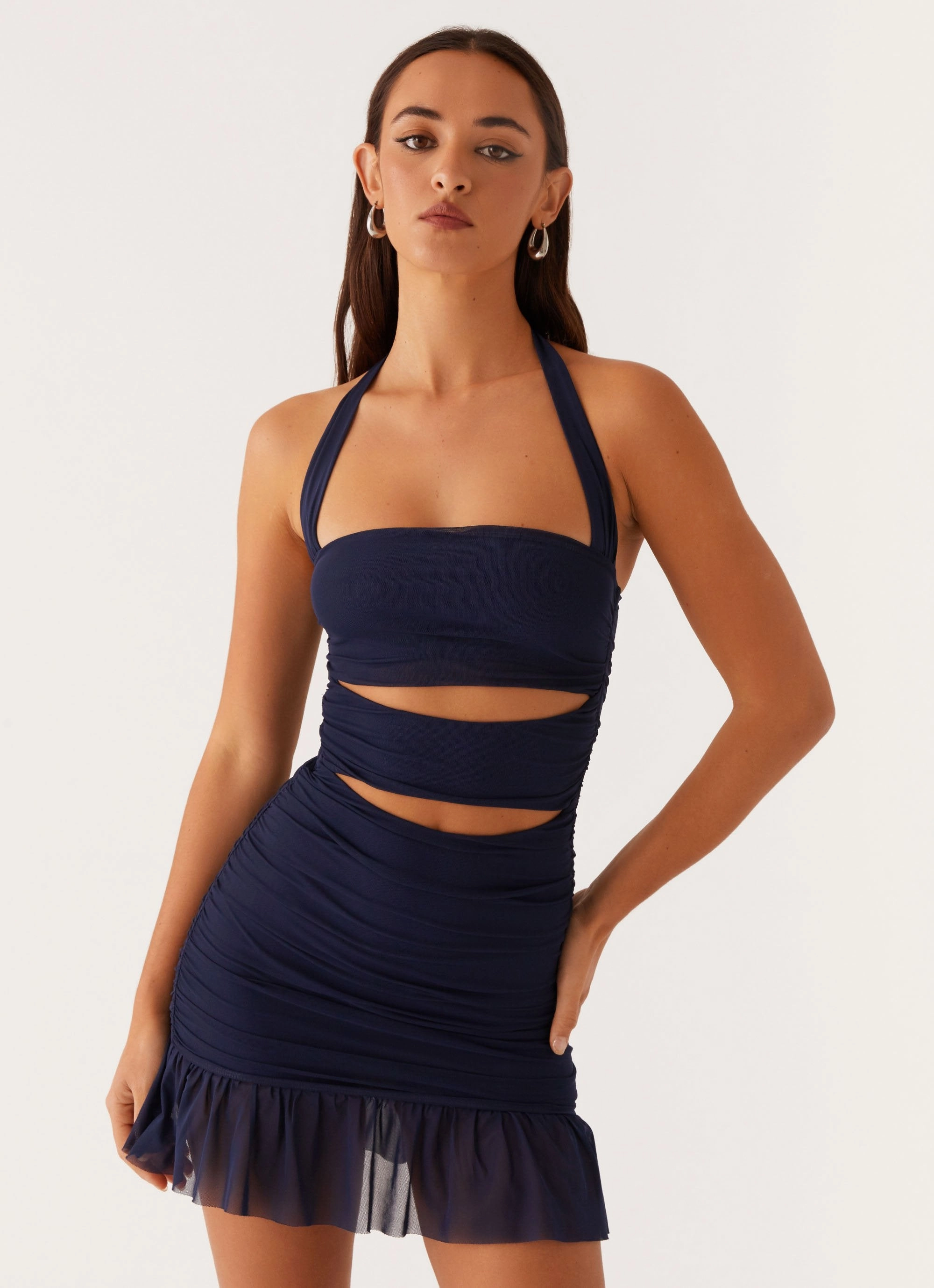 Devyn Mini Dress - Navy Vibrant Style