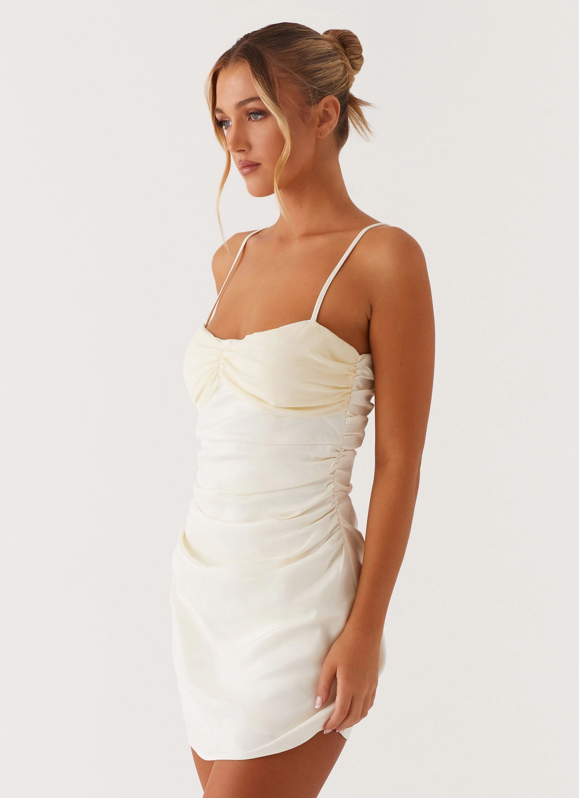 Texture Soft Last Summer Mini Dress - Ivory