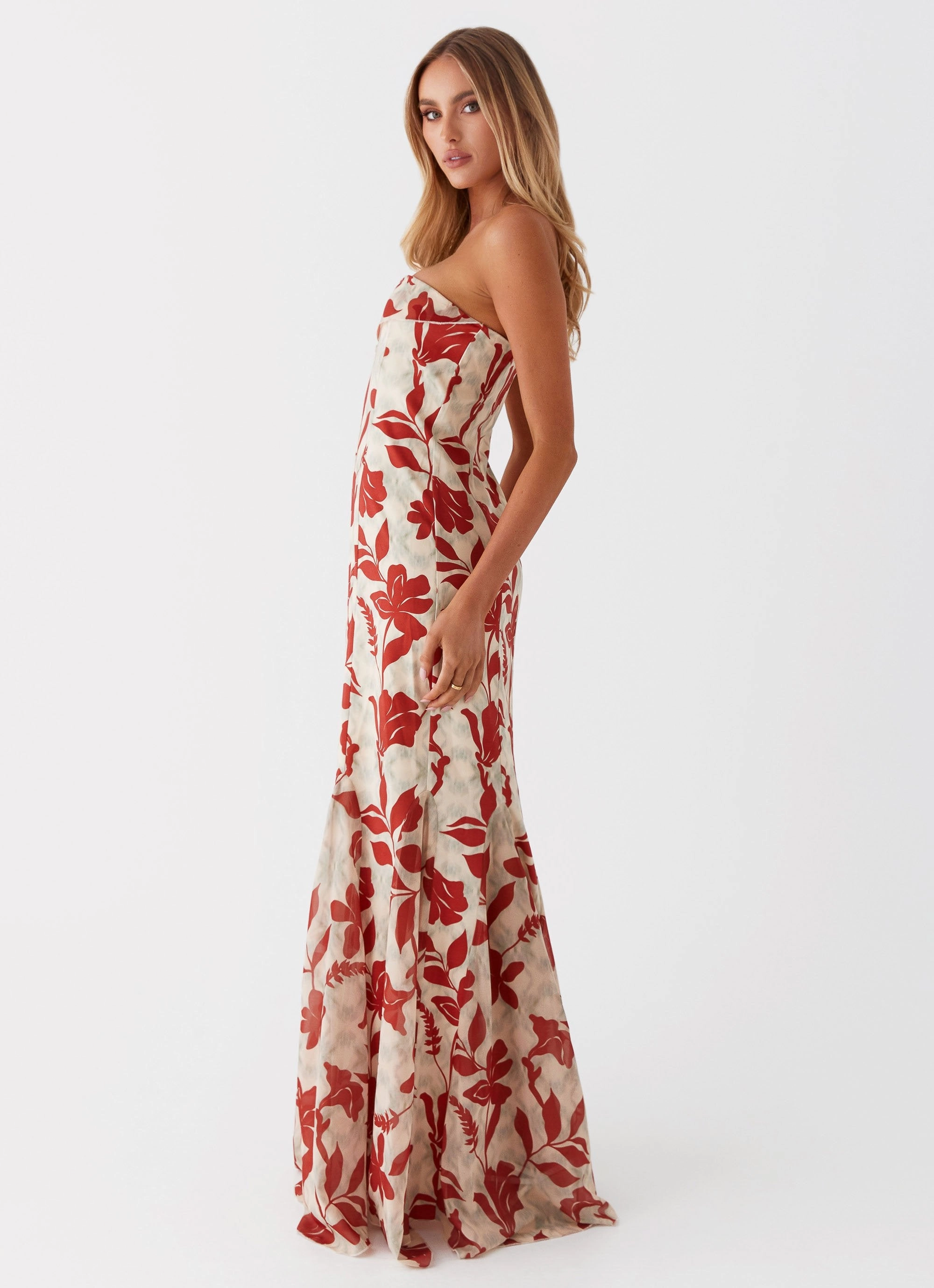 Perfect Proportion Willa Maxi Dress - Red Green Floral