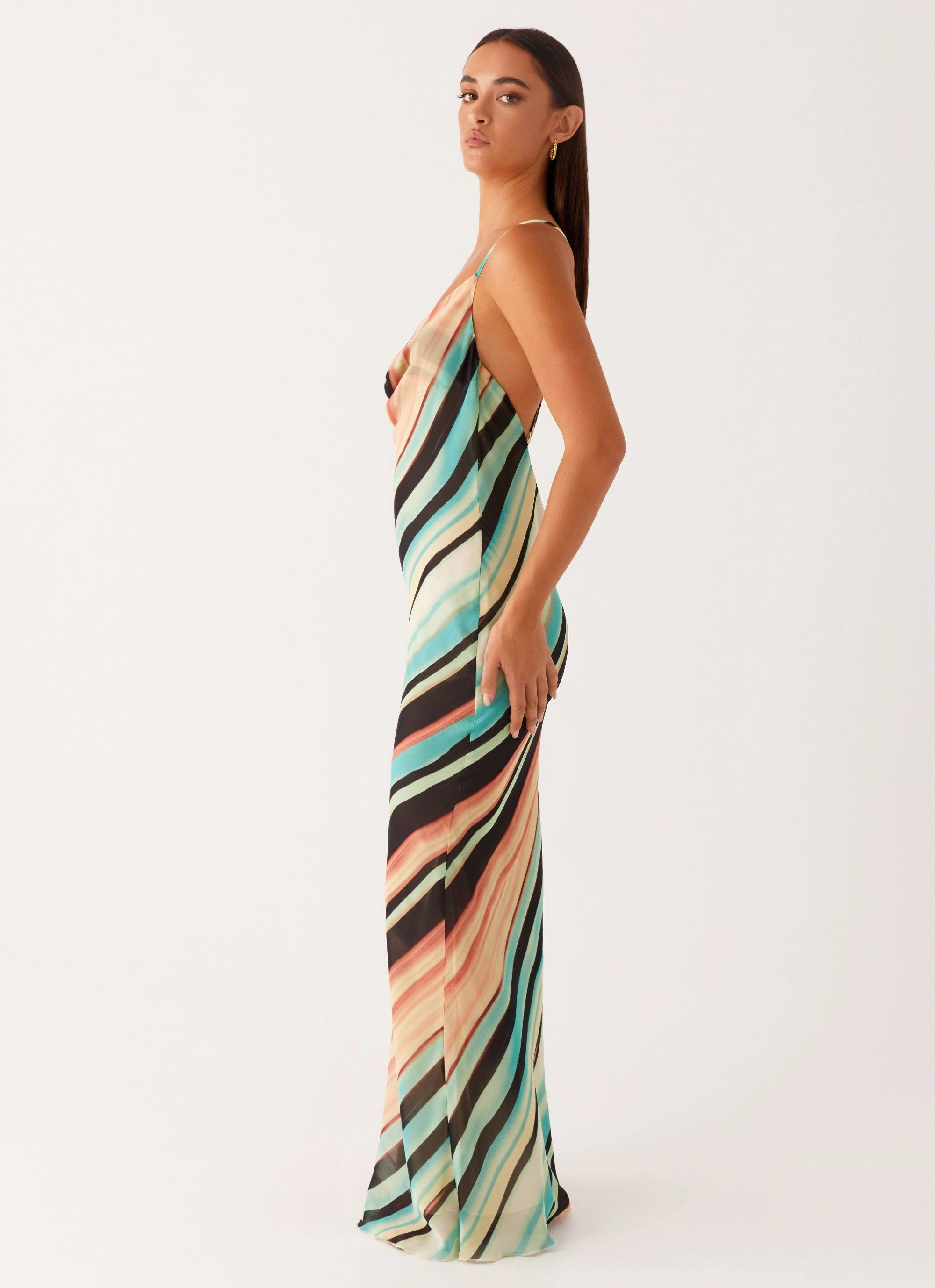 Never Knew Maxi Dress - Stripe Cozy Design