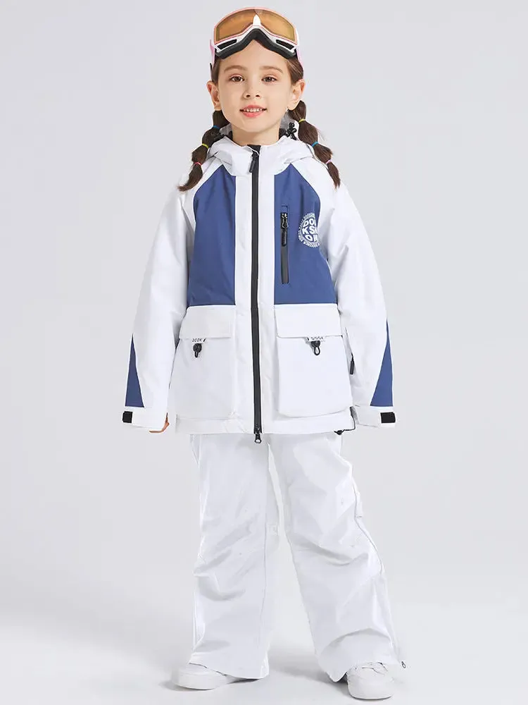 Children Insulated Ski Jacket & Bibs Baggy Snowsuits