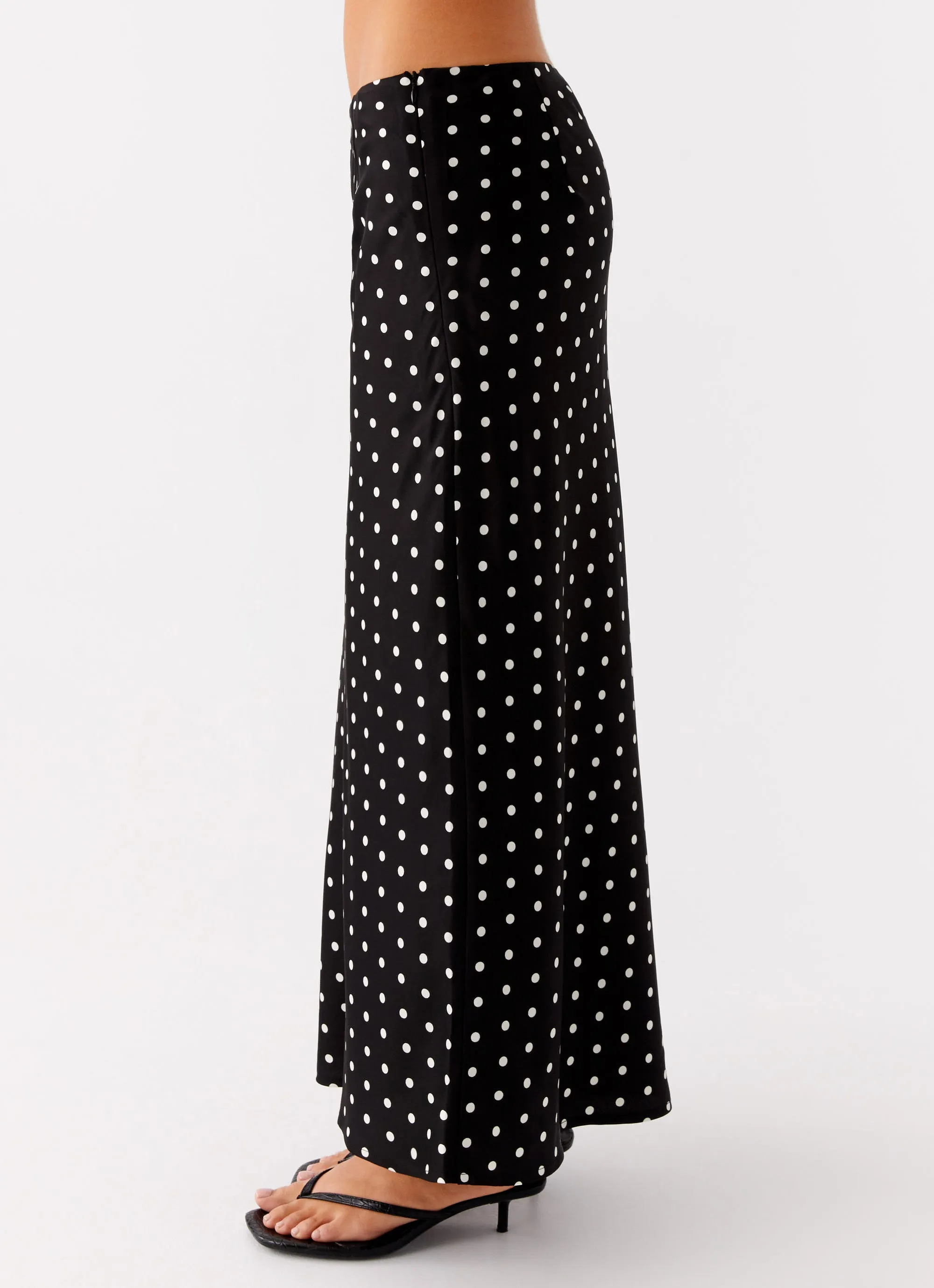 Classic Choice Breanne Midi Skirt - Black Polka Dot