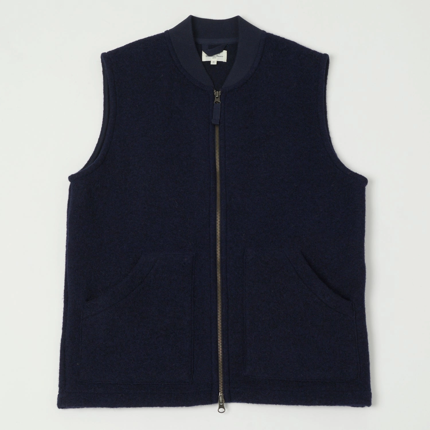 Elastic Cuff Adjustment Hartford Knitted Wool Vest - Navy