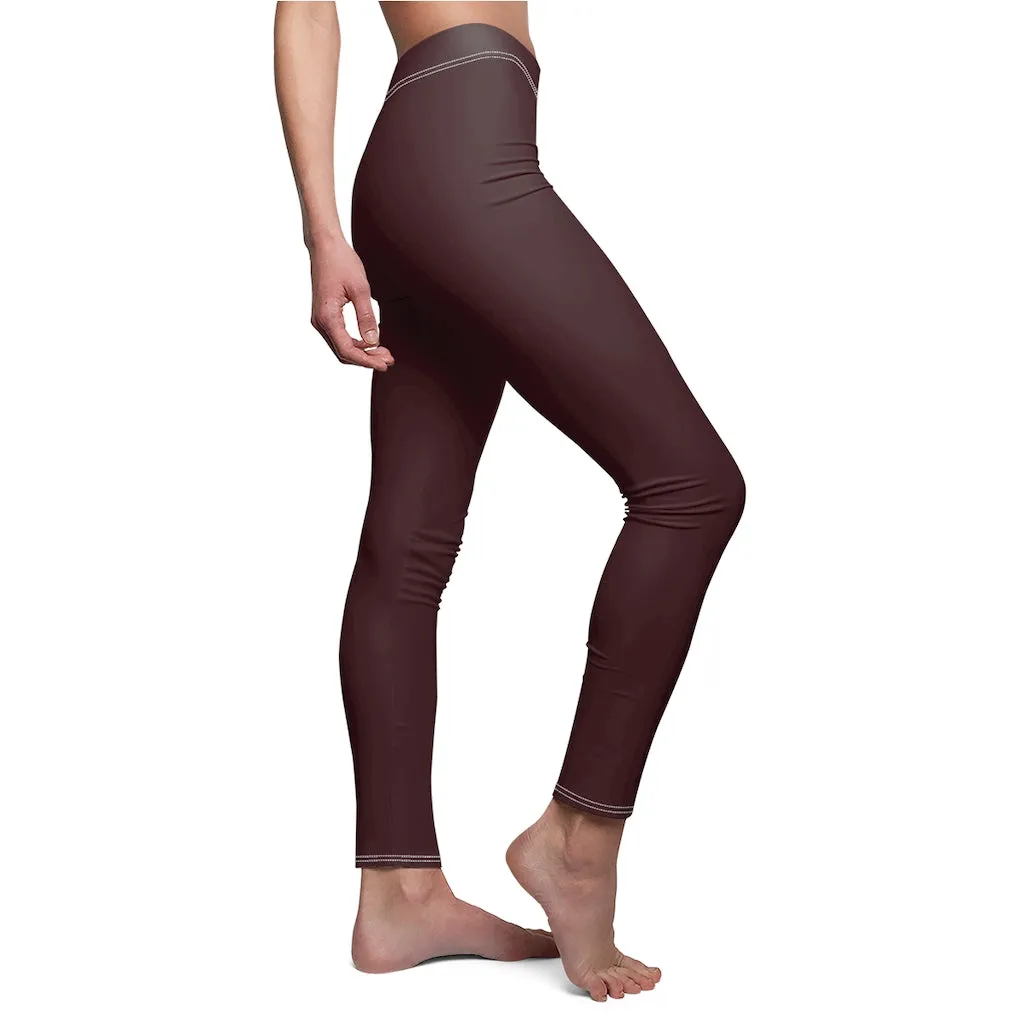 Chocolate Brown Casual Leggings