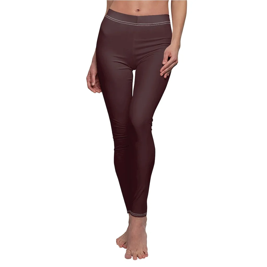 Chocolate Brown Casual Leggings