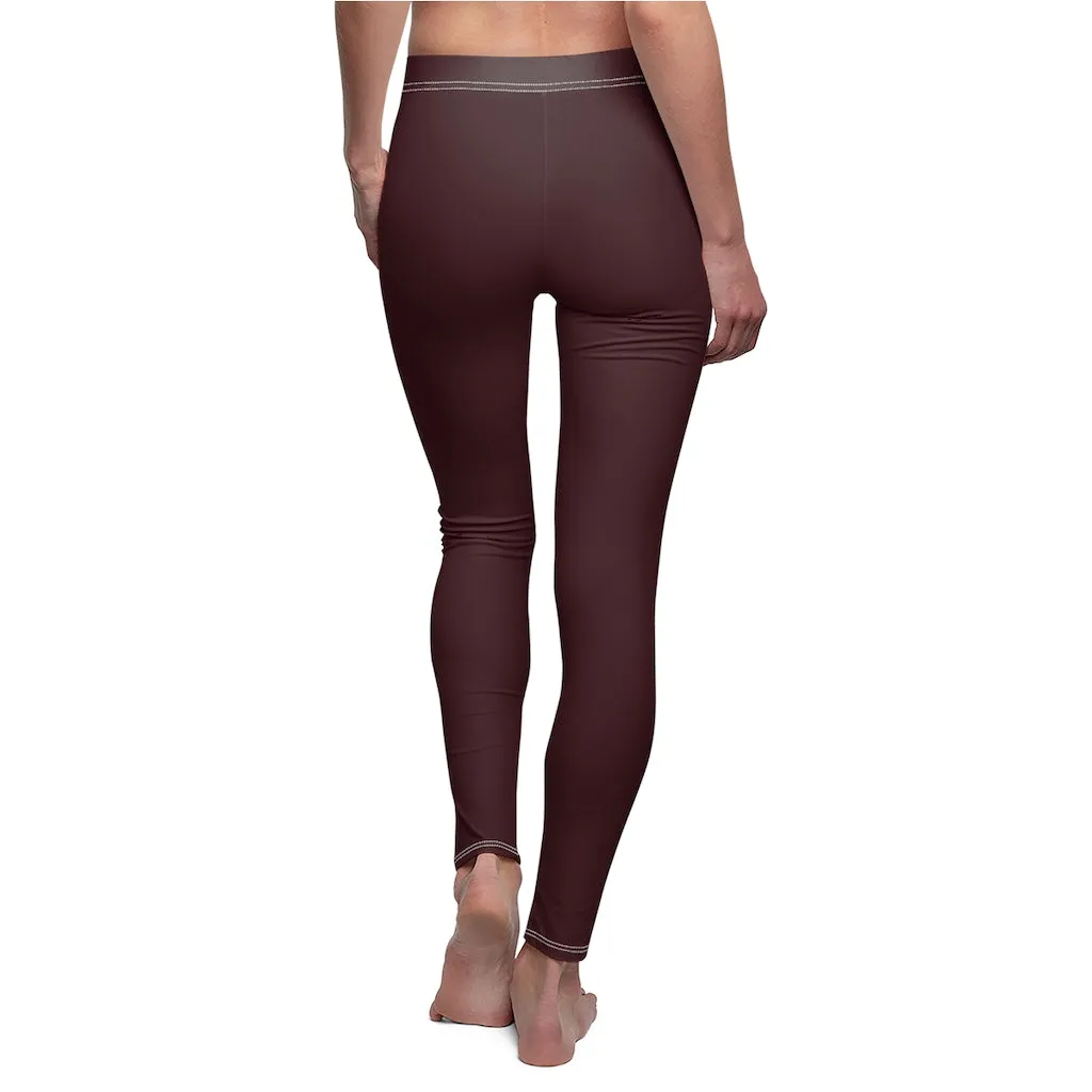 Chocolate Brown Casual Leggings