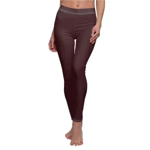 Chocolate Brown Casual Leggings