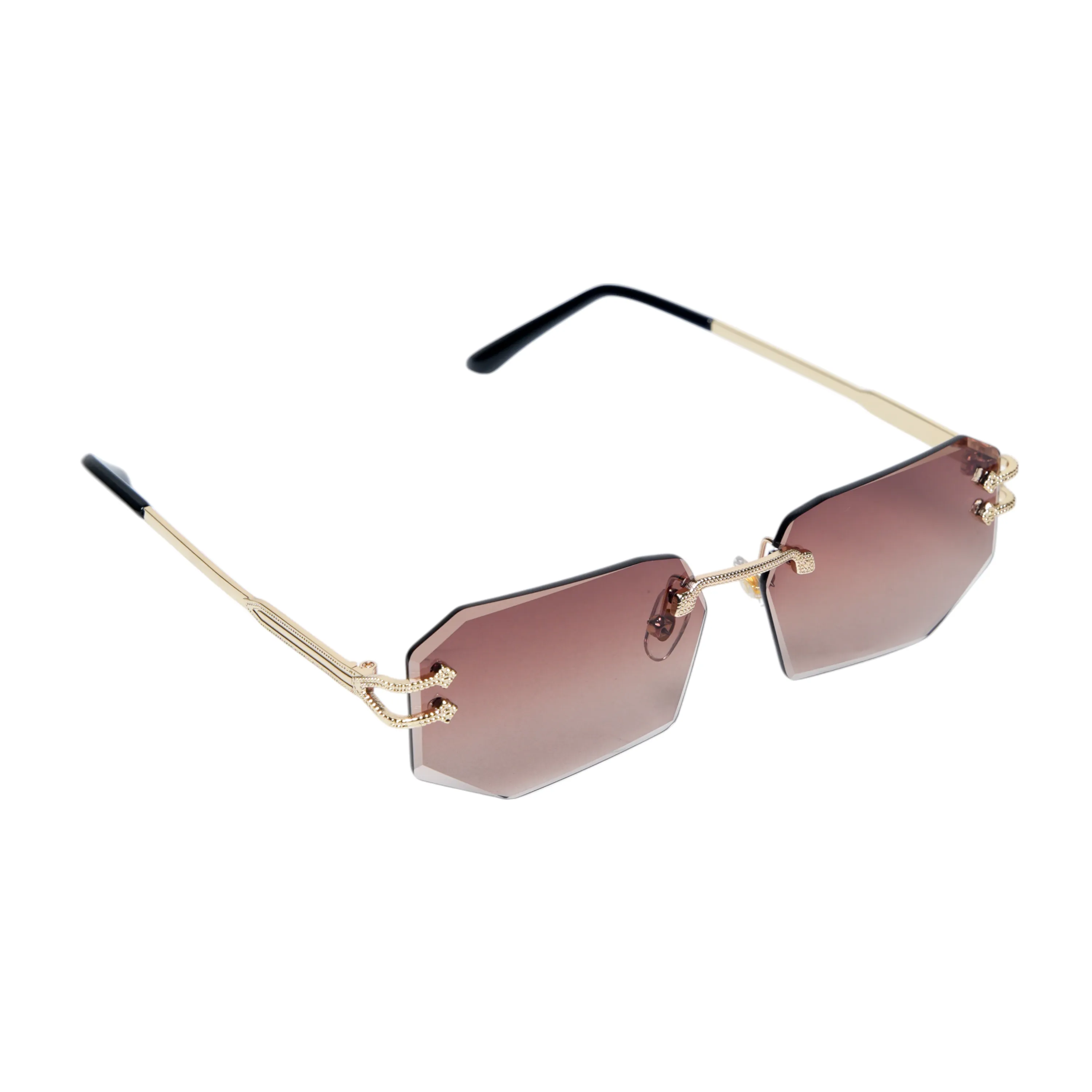 ChokoreUltra Protection  Rimless Sunglasses (Brown)