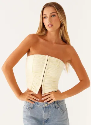Christy Tube Top - Ivory LowMaintenance NaturalFiberBlend