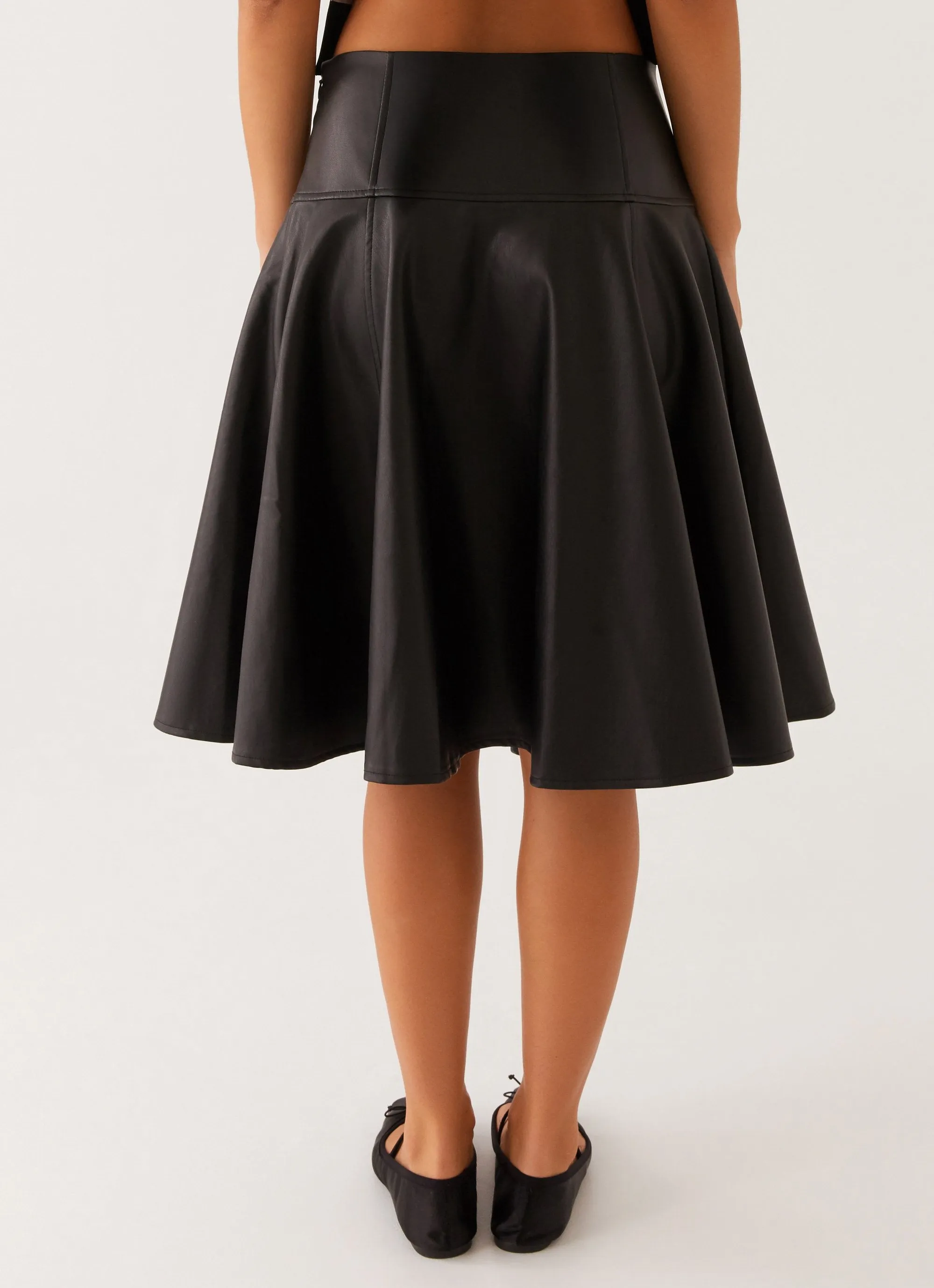music concert Tyler Midi Skirt - Black