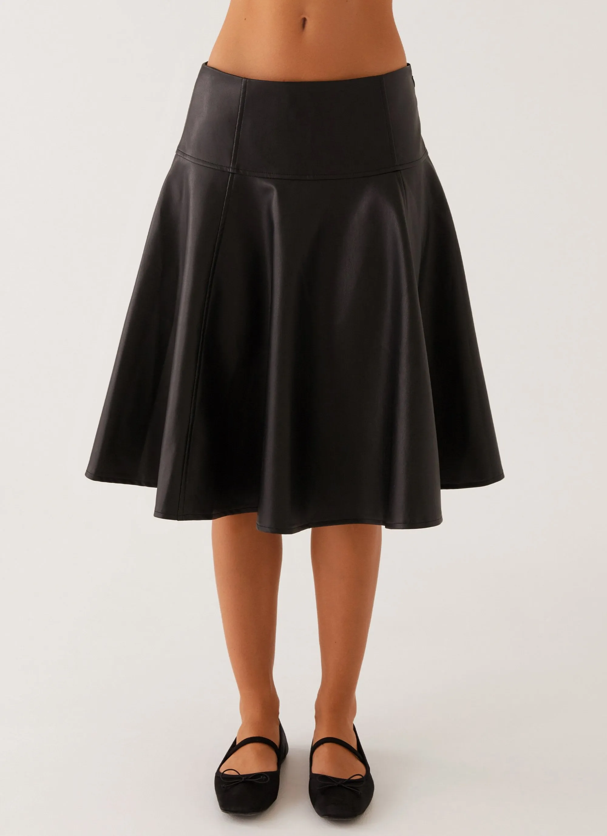 Easy Comfort Tyler Midi Skirt - Black