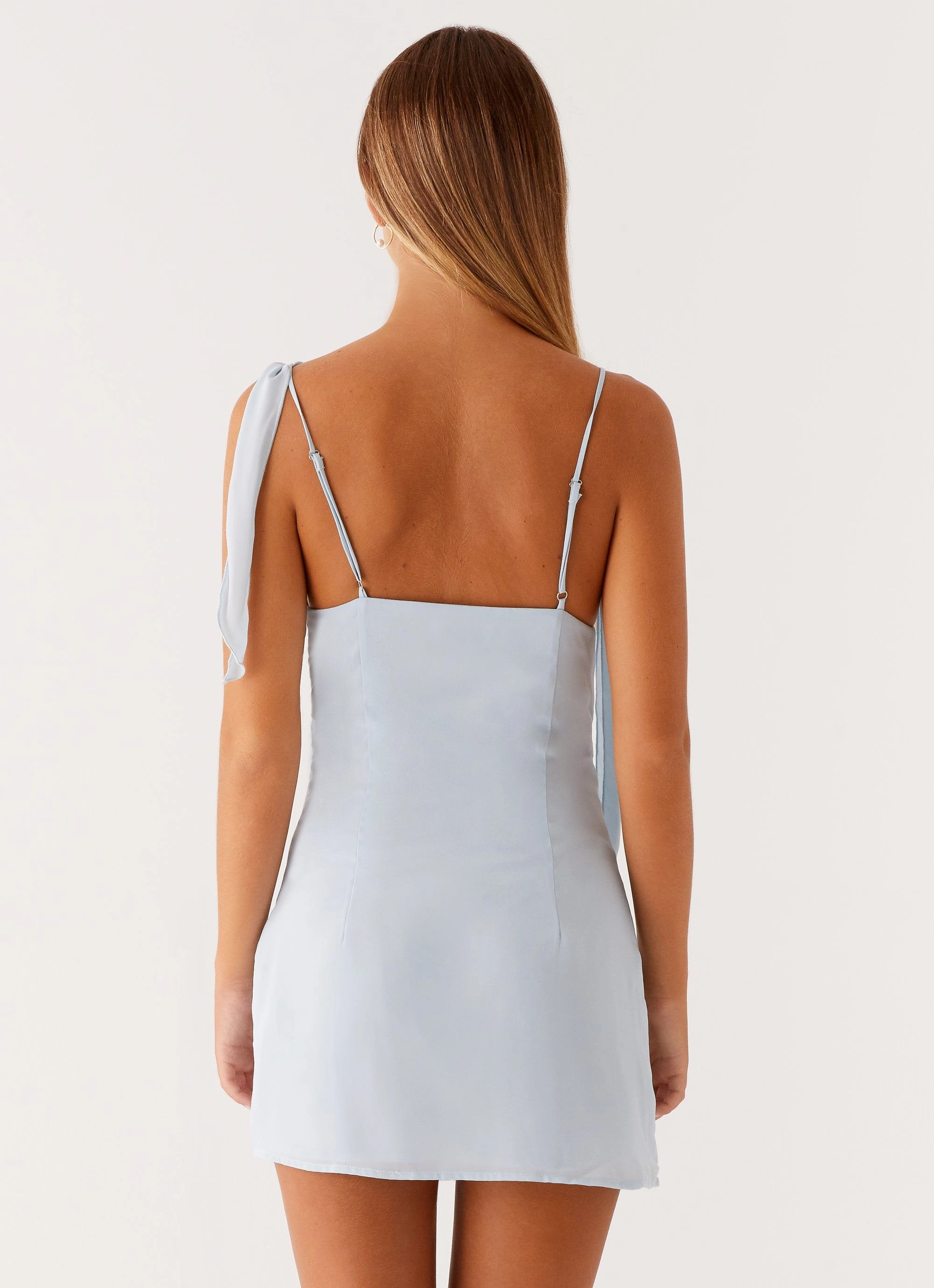 Work Pairing Lily Beaded Mini Dress - Pastel Blue