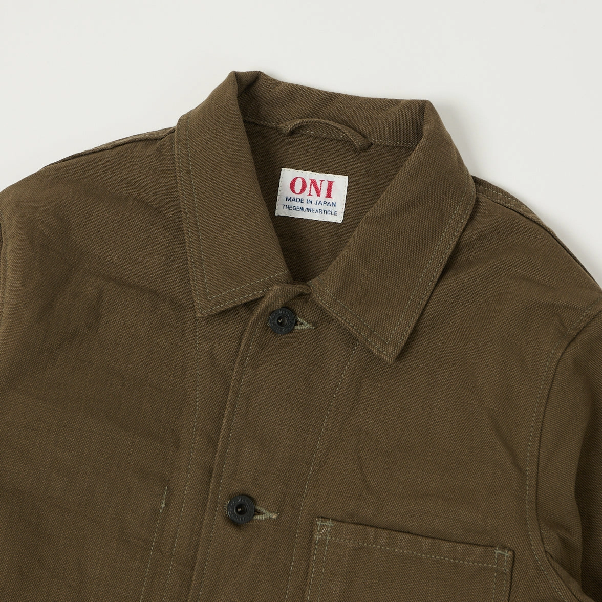 ONI Denim 03100-HOX Work Jacket - Olive WaterResistantFabric Reinforced Shoulder Padding