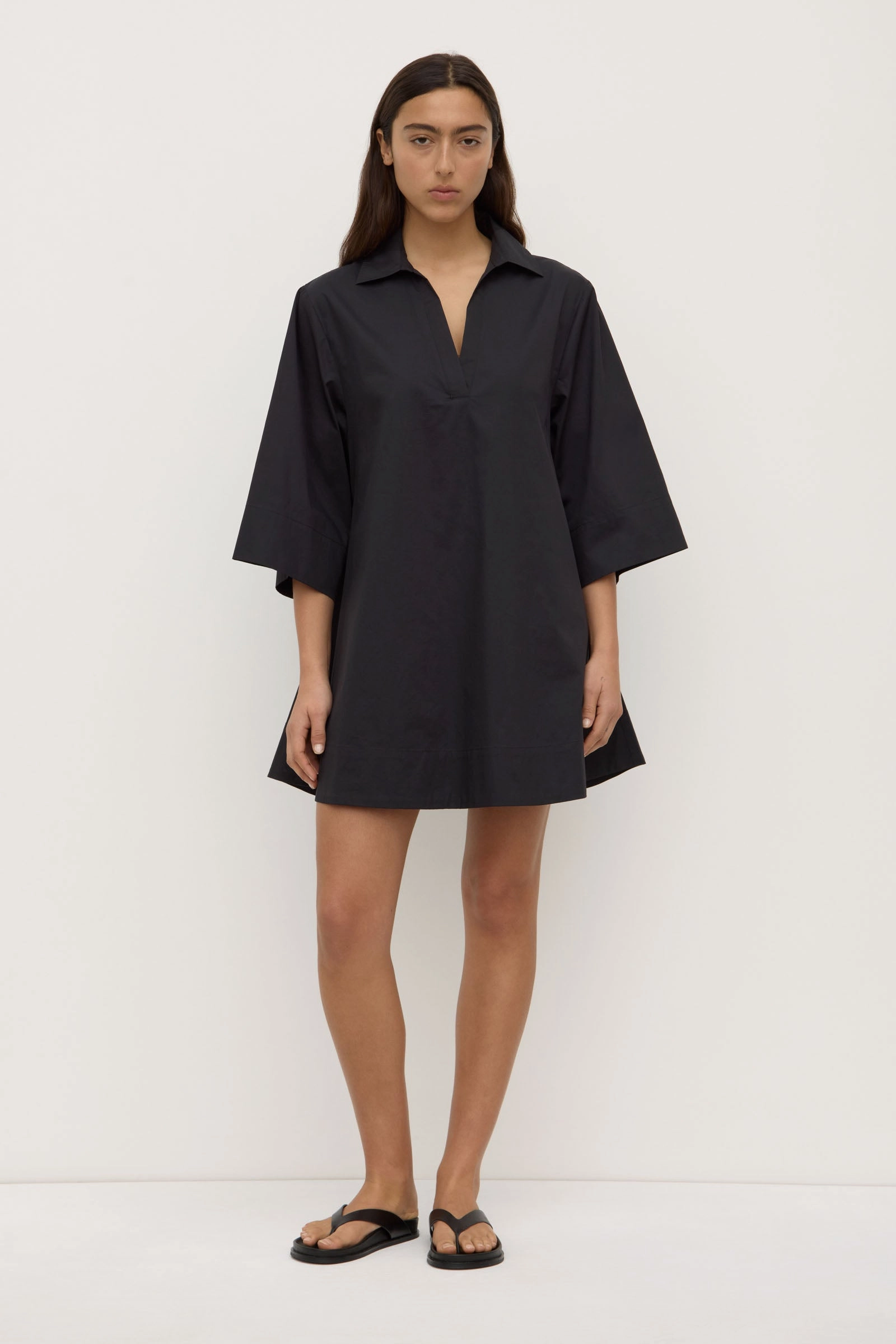 Claire Mini Shirt Dress Flattering Shape Look Breezy Style