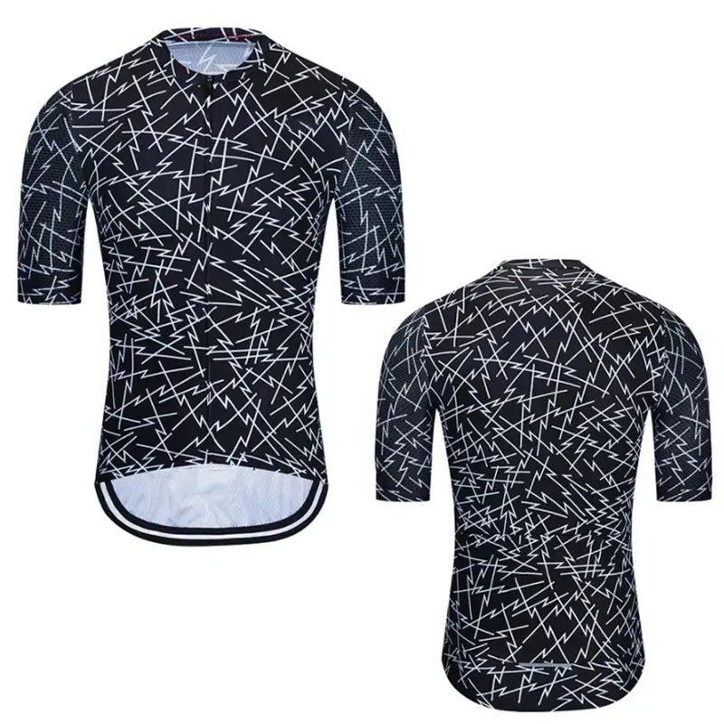 Classic Black Men Cycling Jersey 2023 Cycling Racing Tops Short Sleeve Cyclist Clothes Shirt Maillot Summer Bicycle Bike Wear