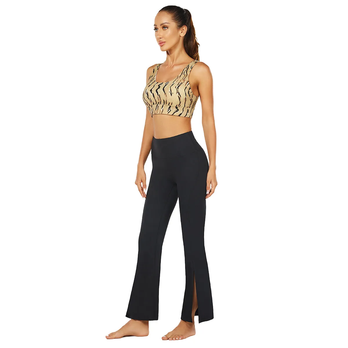 Classic Revival Flared Pants Boot Cut Legging Black