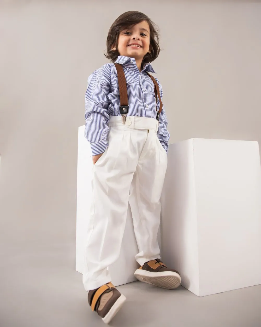 Classic Stripes & Suspender Set