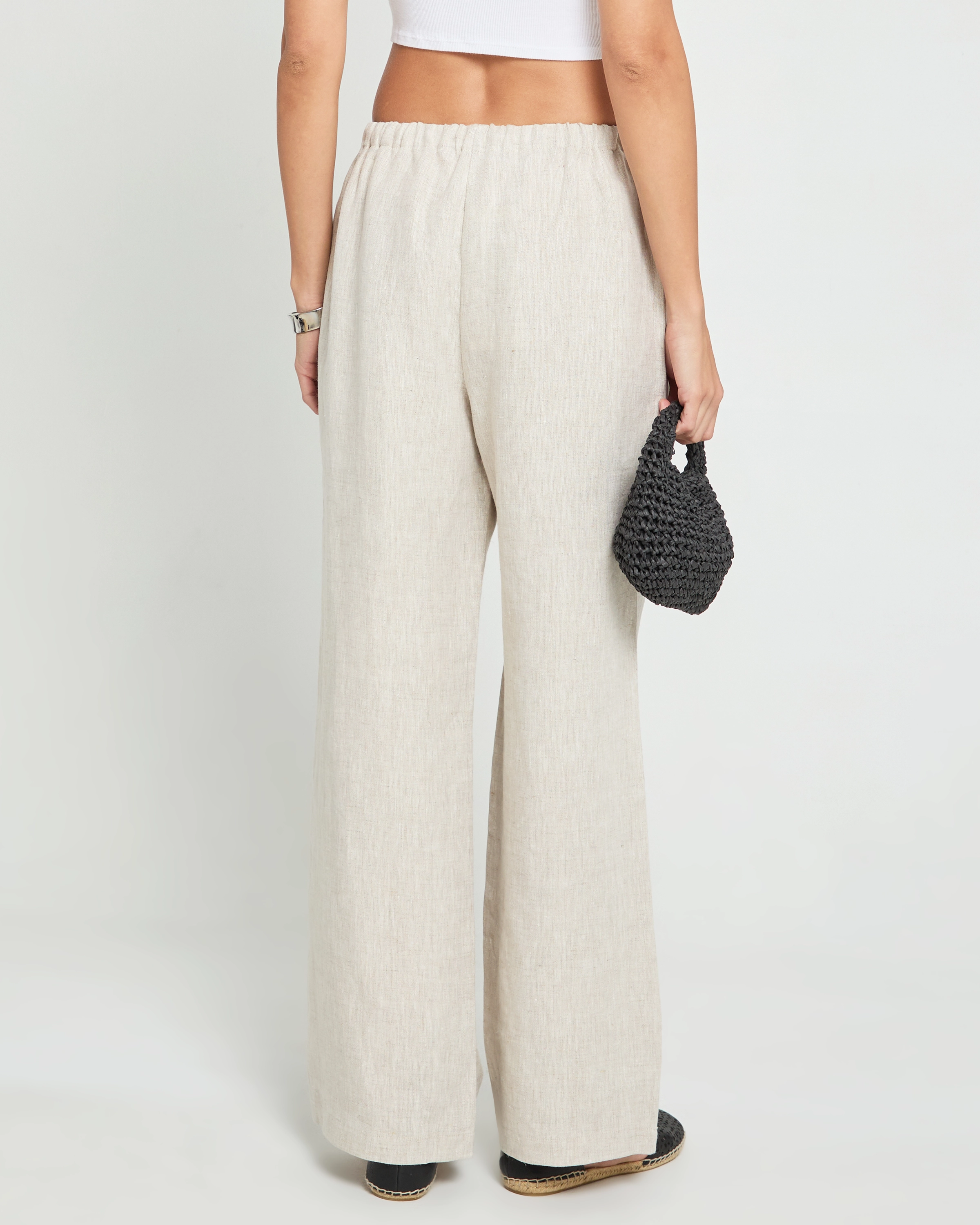 Stretch Panel Mesh Lined Paloma Linen Pant