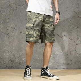 West Louis? Fashion Brand Pure Cotton Trendy Camouflage Shorts Outdoor Ready Fit Comfort Waist