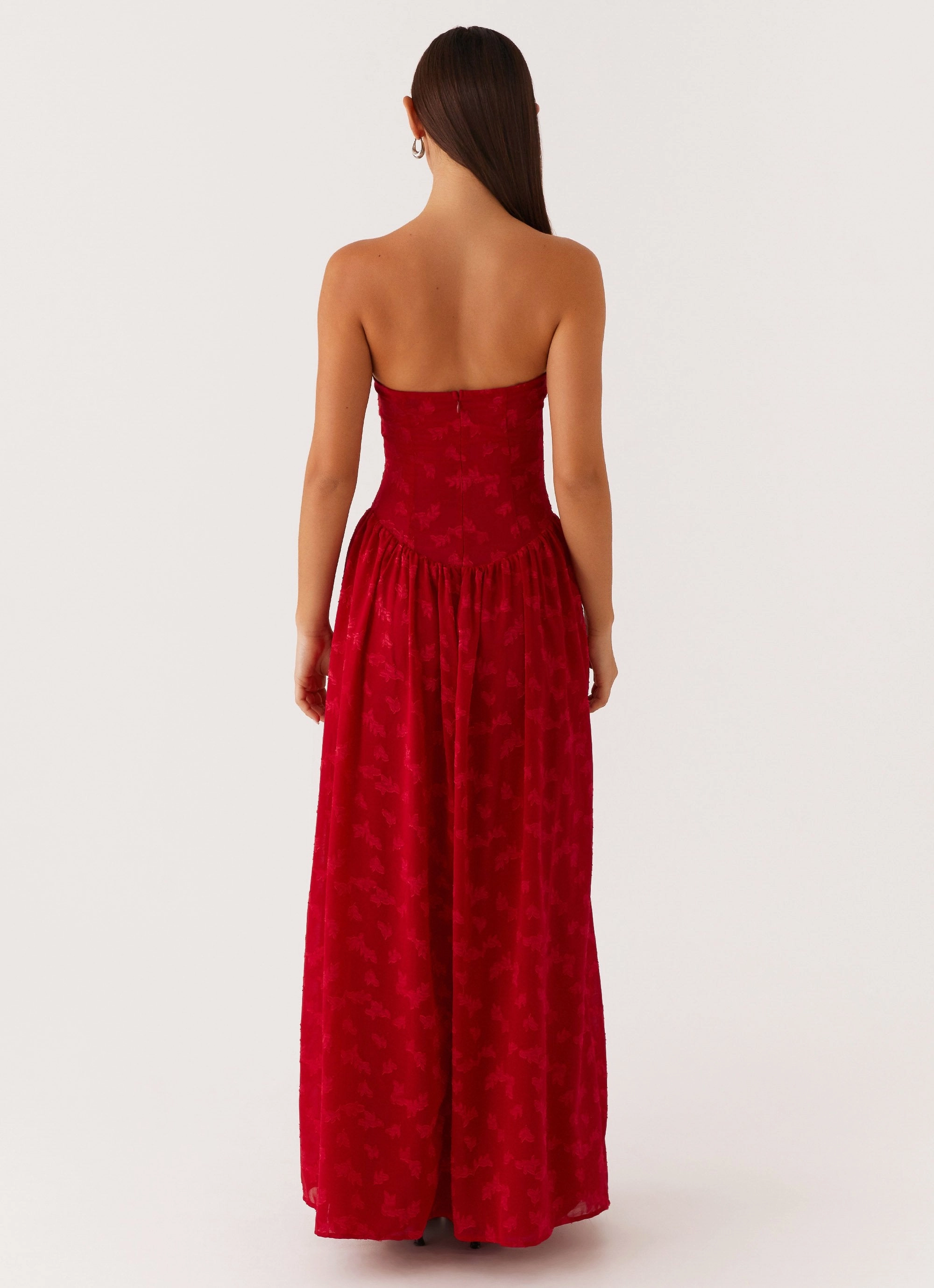 Luxe Wear Minimal Harmony Adira Maxi Dress - Red