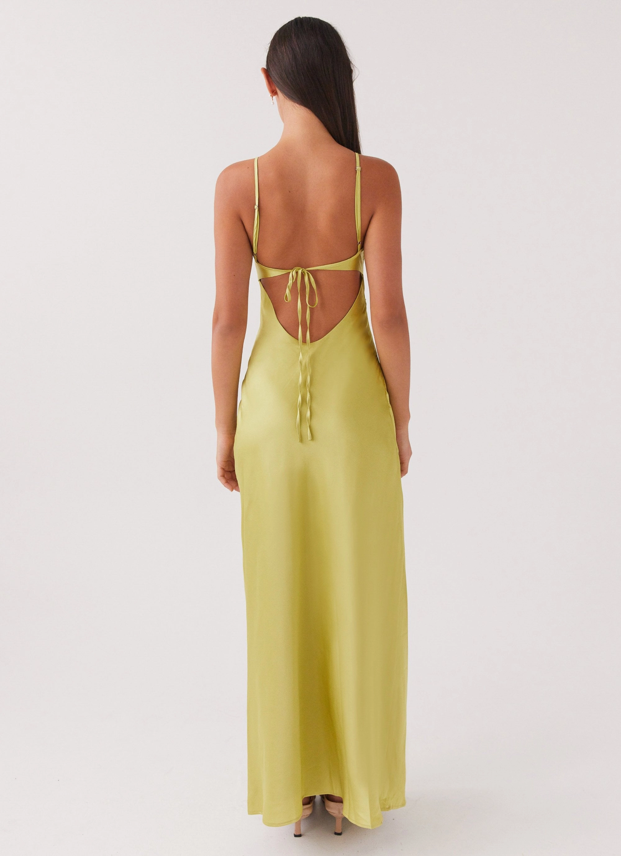 Baby-Shower Raylie Cut Out Maxi Dress - Chartreuse