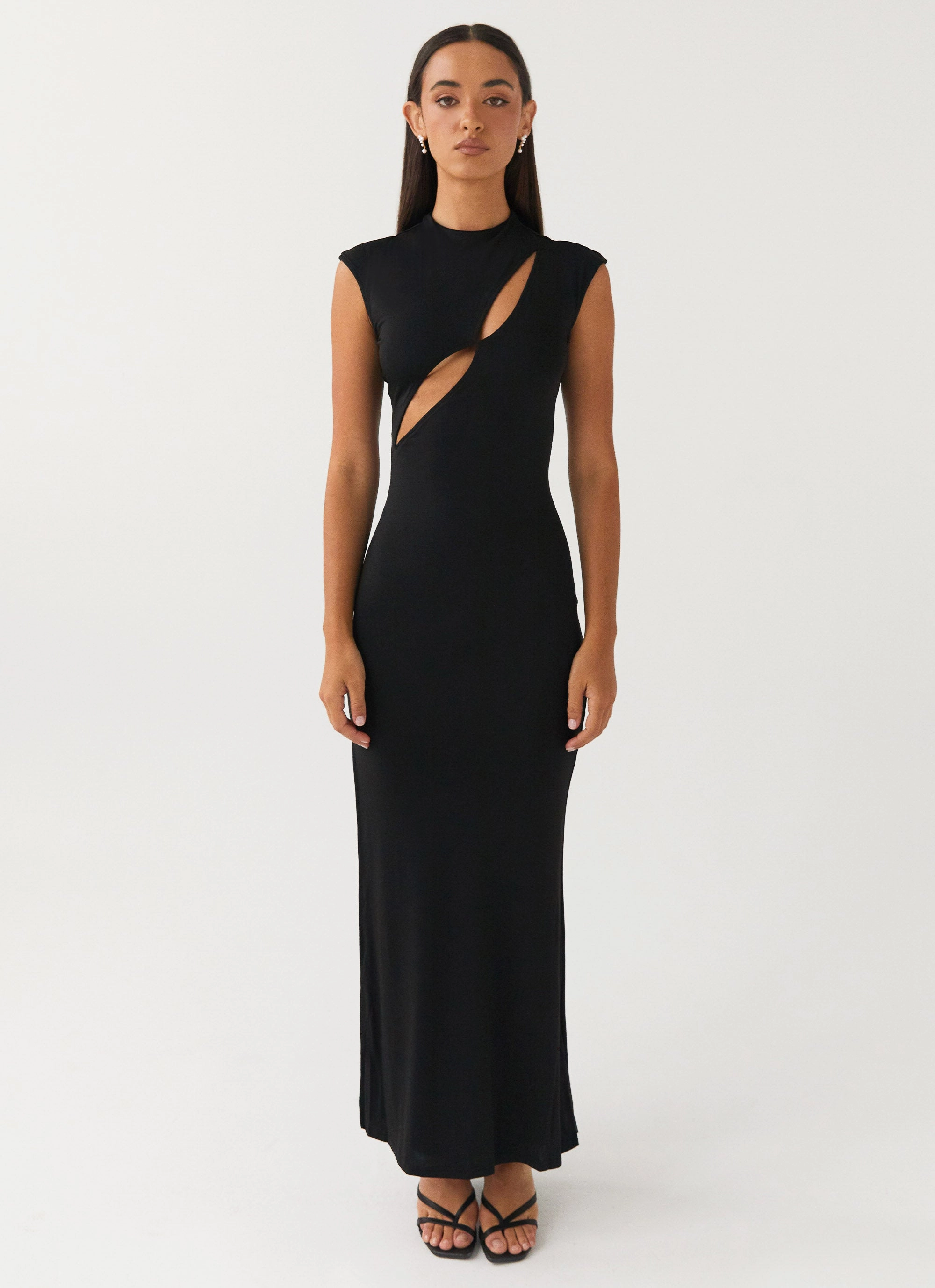 Work or Casual Modern Staple Special Affair Maxi Dress - Black