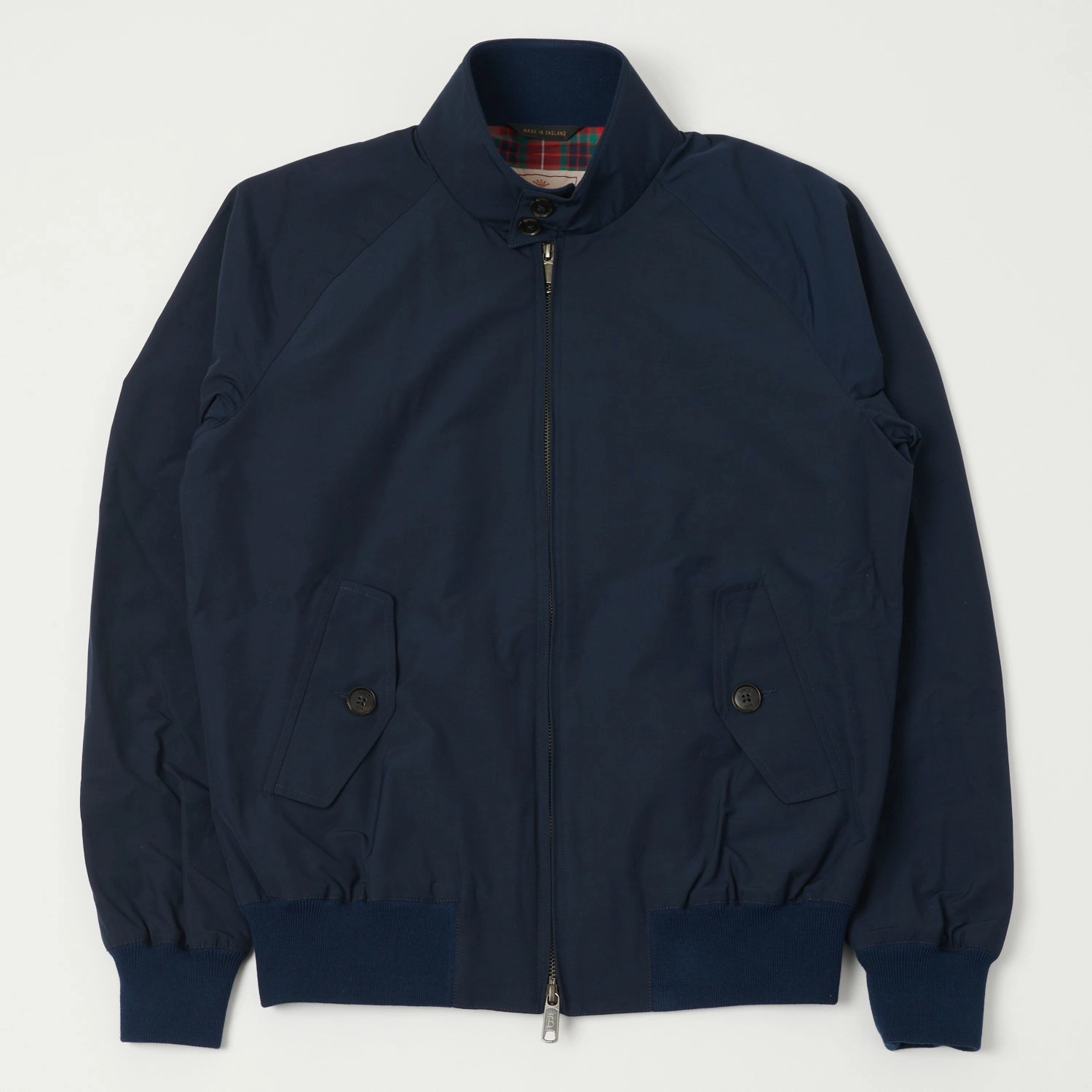 Baracuta G9 'Baracuta Cloth' Harrington Jacket - Navy Storm Ready Gear Enhanced Edge Binding