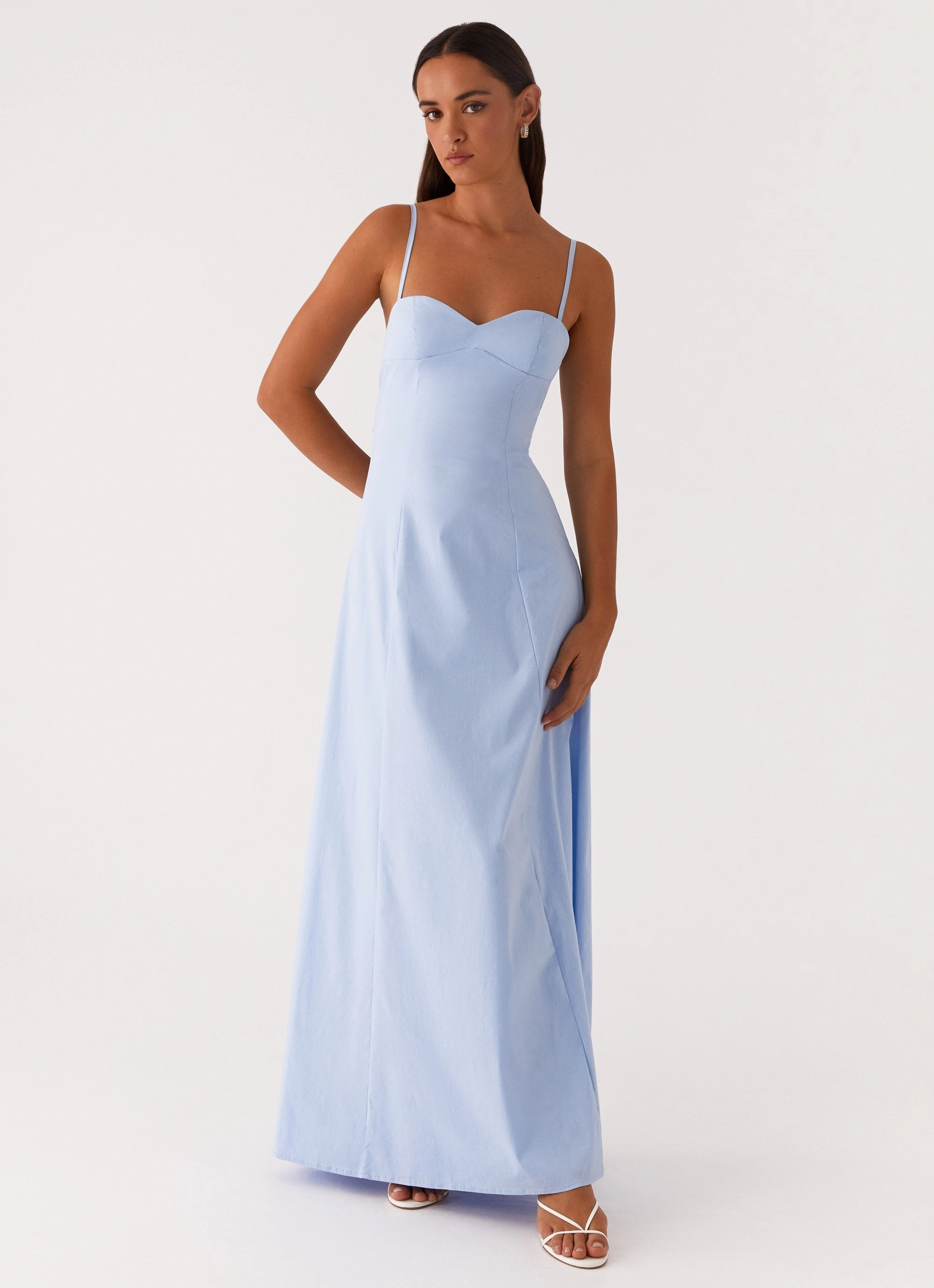 Clear As Day Maxi Dress - Blue Chic And Comfortable