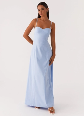 Clear As Day Maxi Dress - Blue Chic And Comfortable