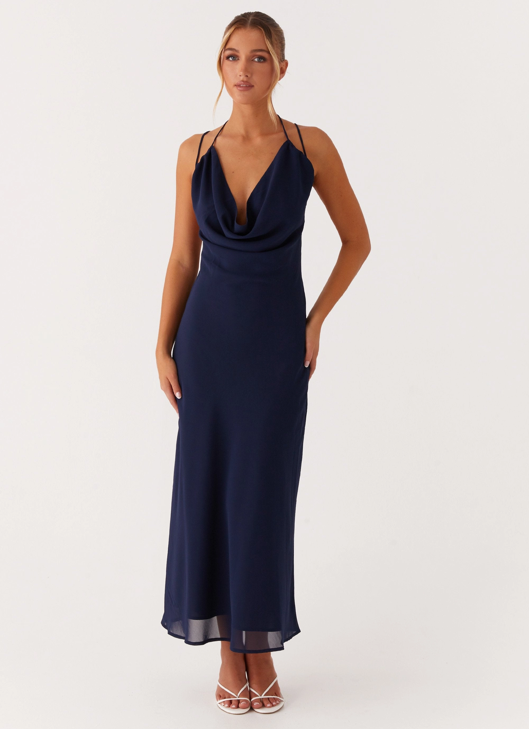 Clover Club Maxi Dress - Navy Smooth Edge Airy Fit