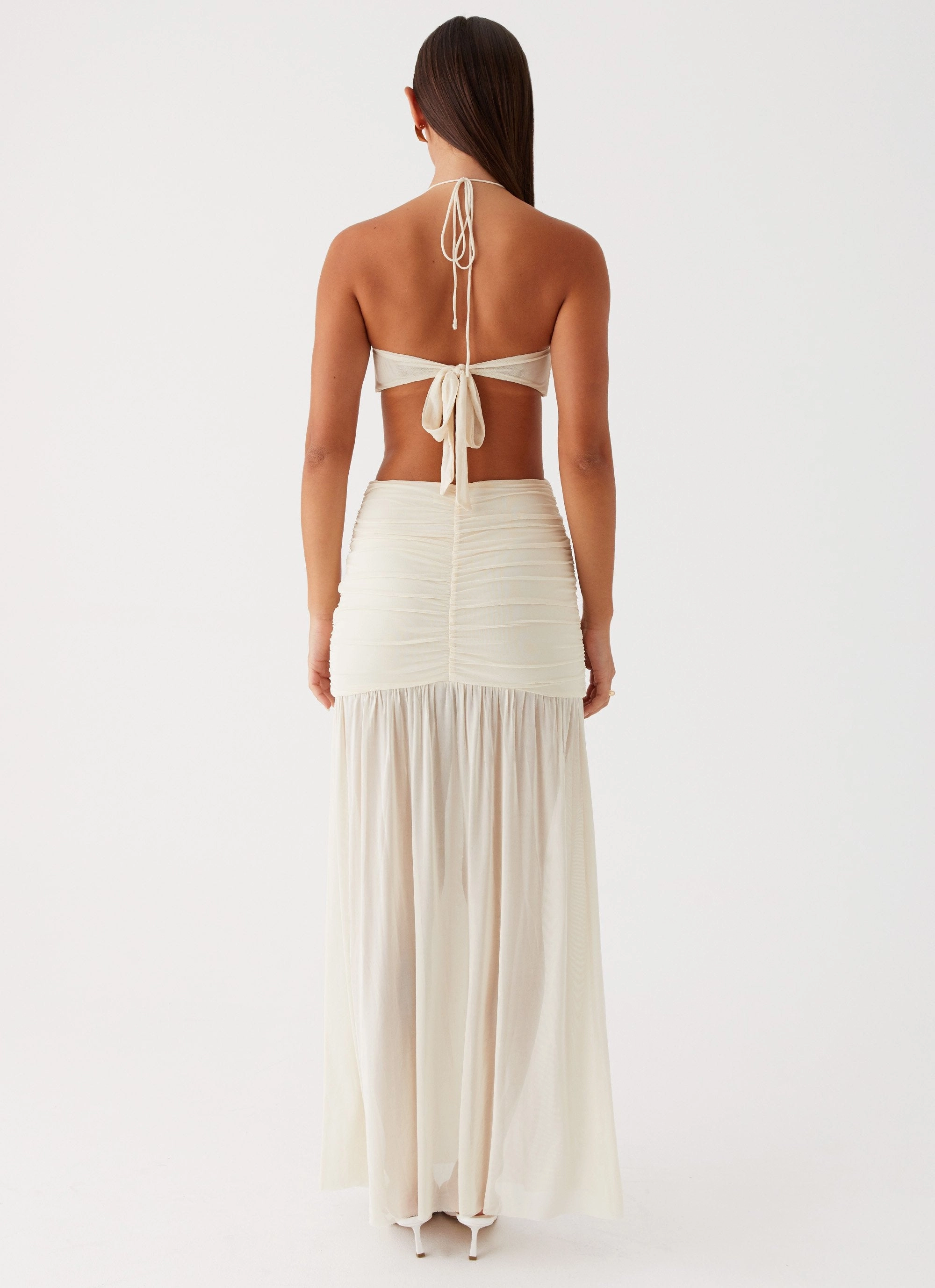 Walk Easy Clover Cut Out Maxi Dress - Lemon