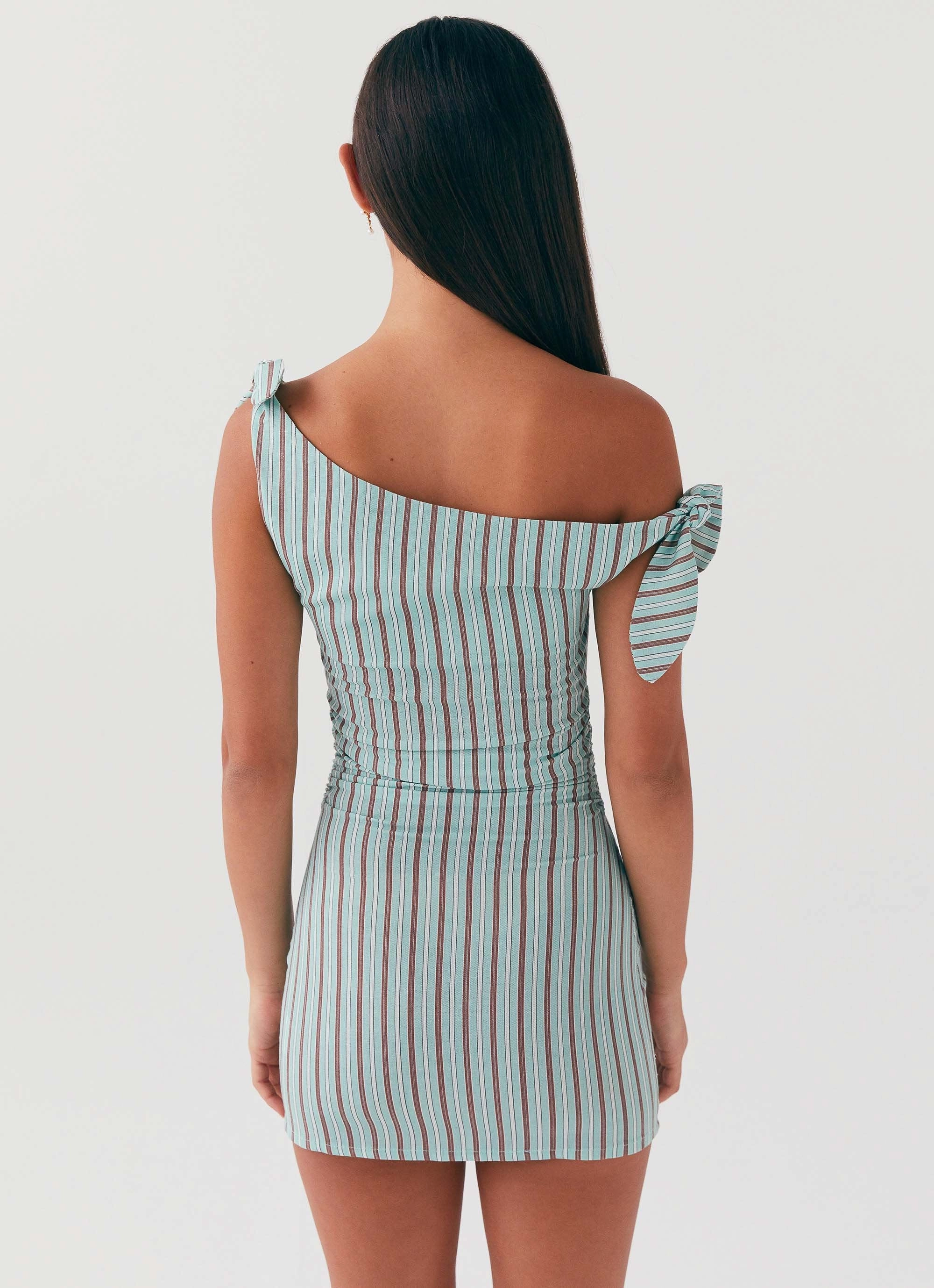 Amazonia Linen Mini Dress - Coastal Stripe Signature-Style
