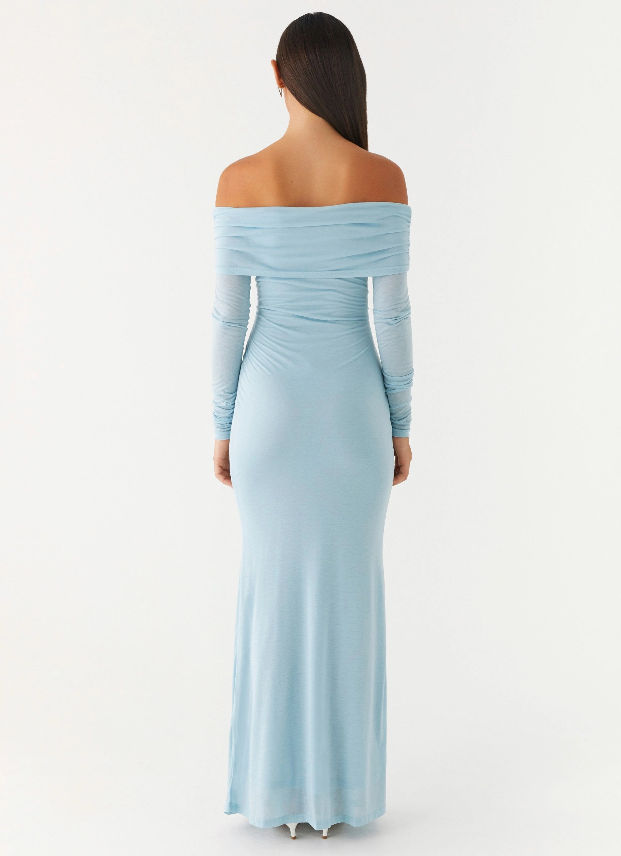 Special-Edition Cocoa Long Sleeve Maxi Dress - Blue