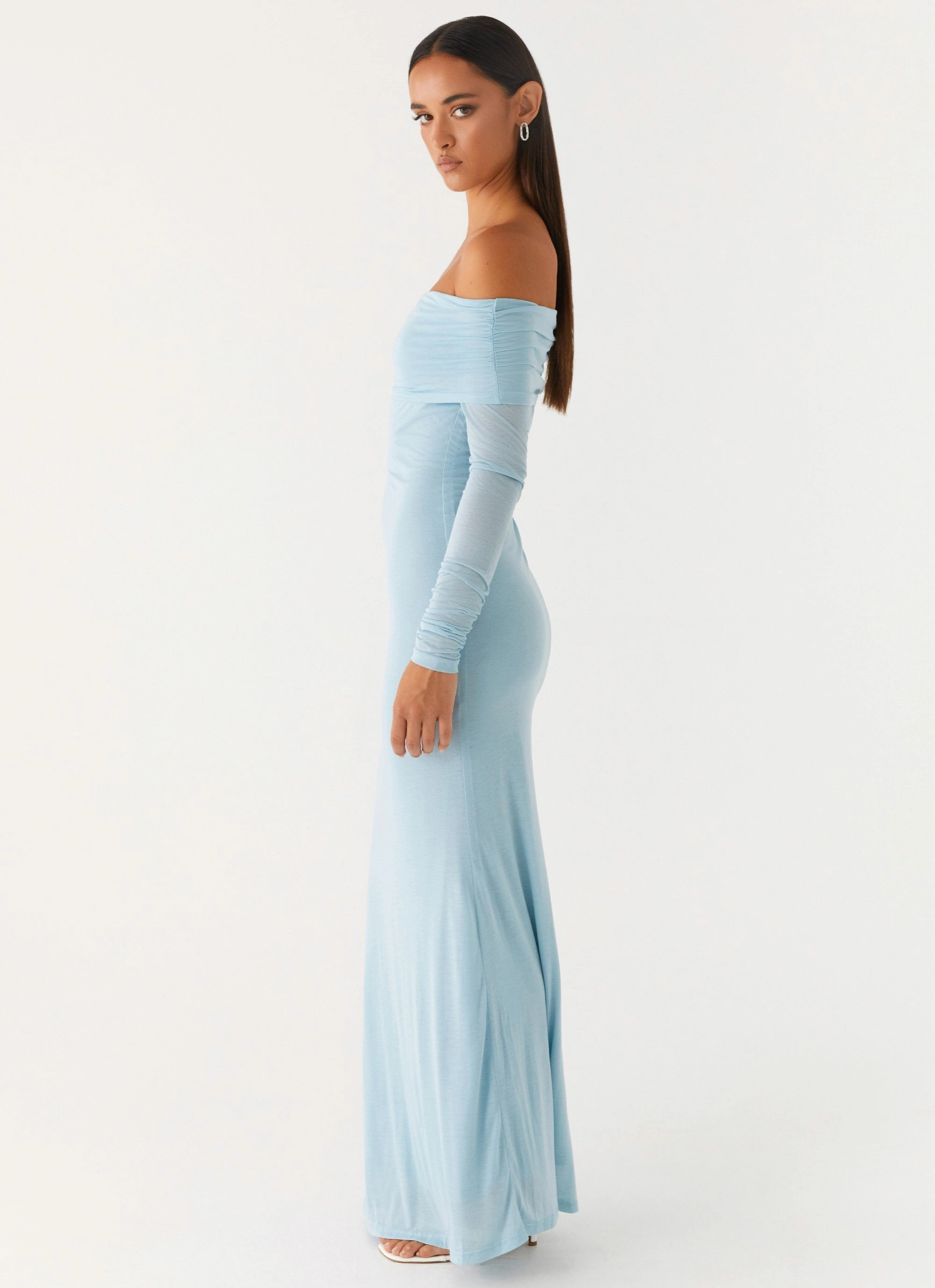 Cocoa Long Sleeve Maxi Dress - Blue All Inclusive