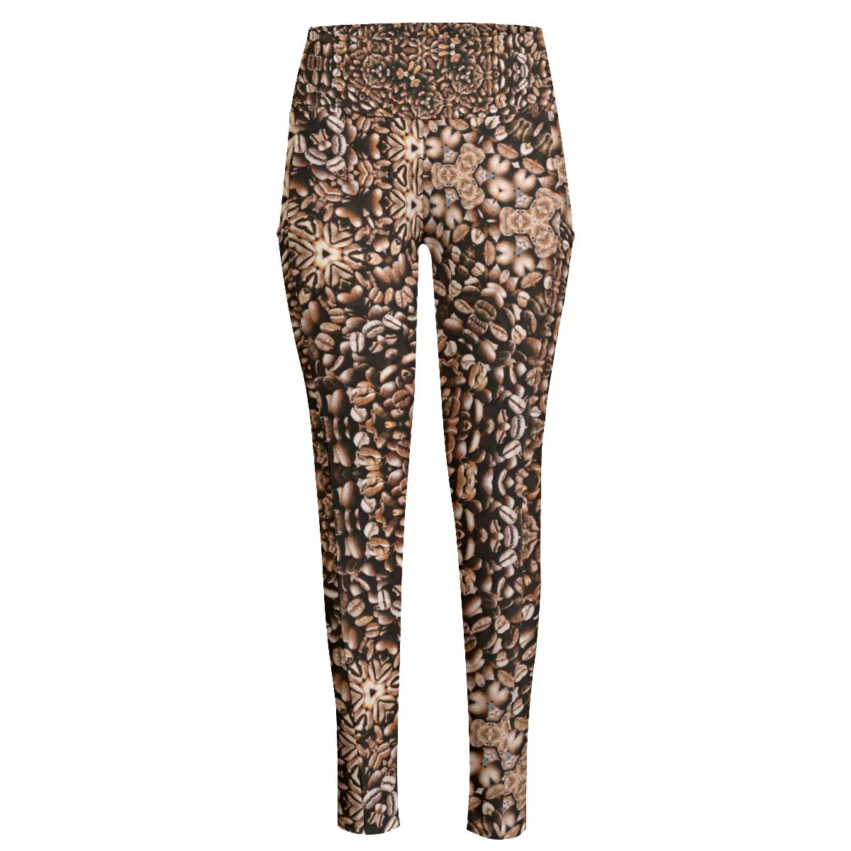 Coffee Beans K High Waist Pants With Side Pockets up to 6 XL