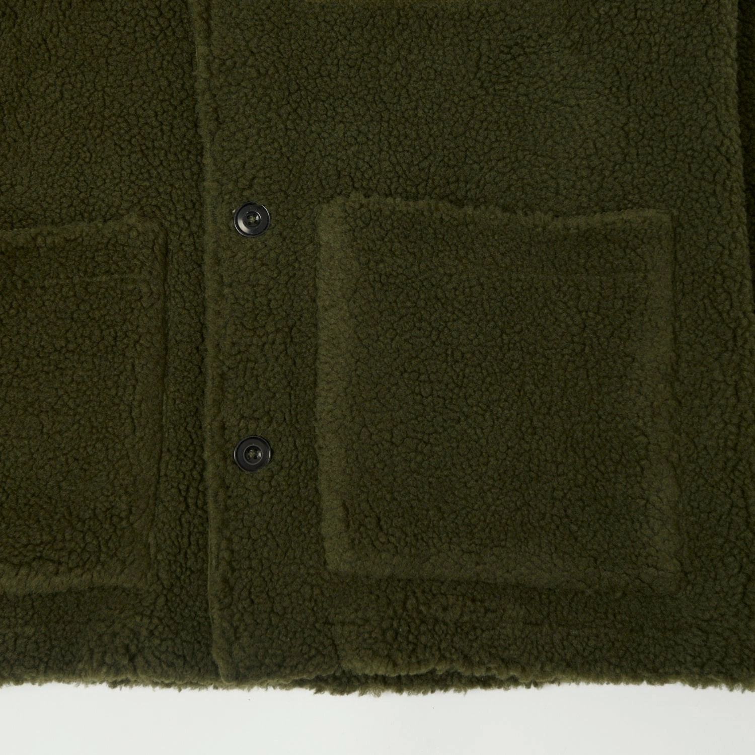 Flexible Cuffs Bonded Edge Finish Hartford 'Sherpa' Utility Fleece Jacket - Army