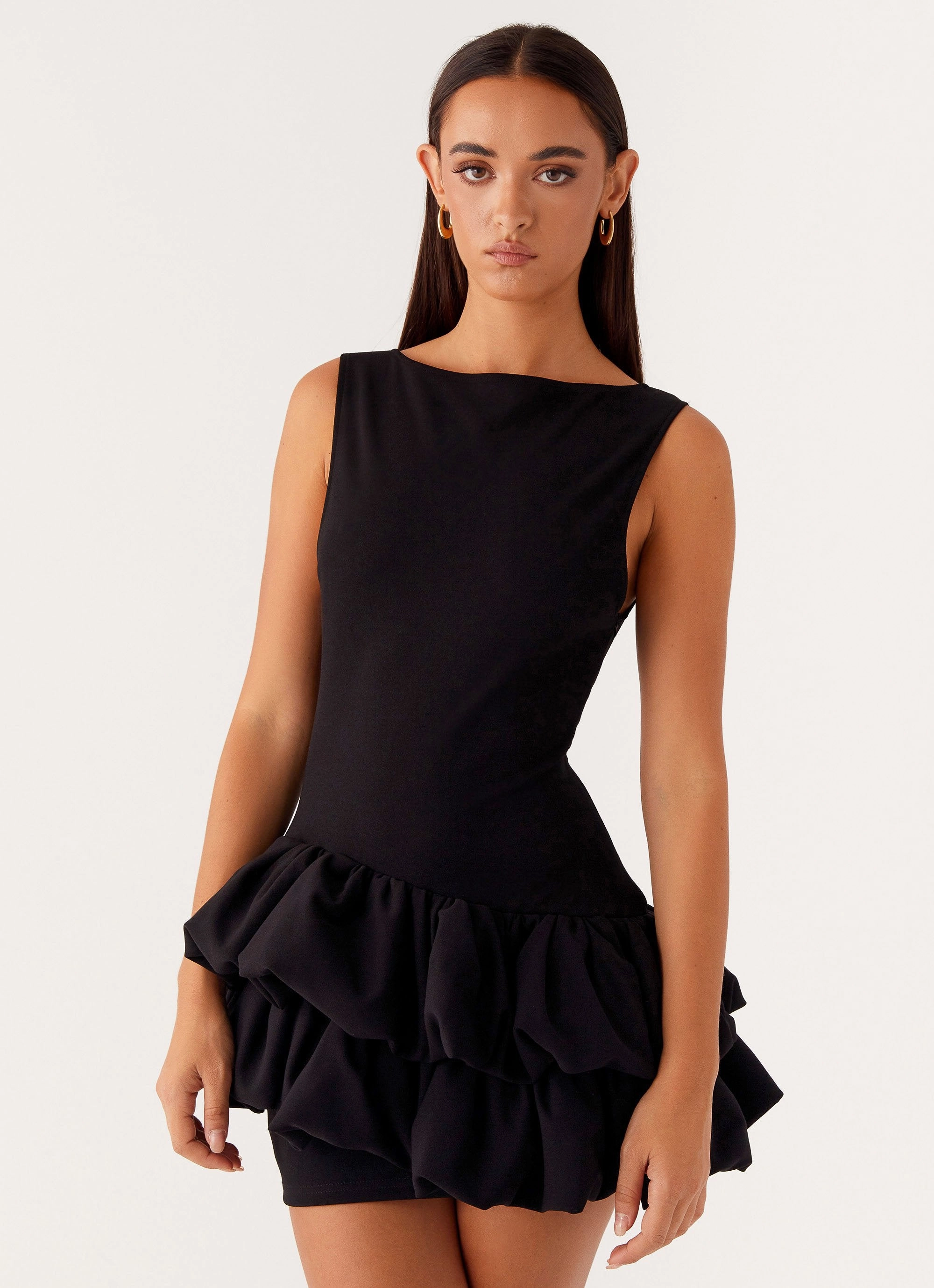 Effortless Waist Design Break Free Mini Dress - Black