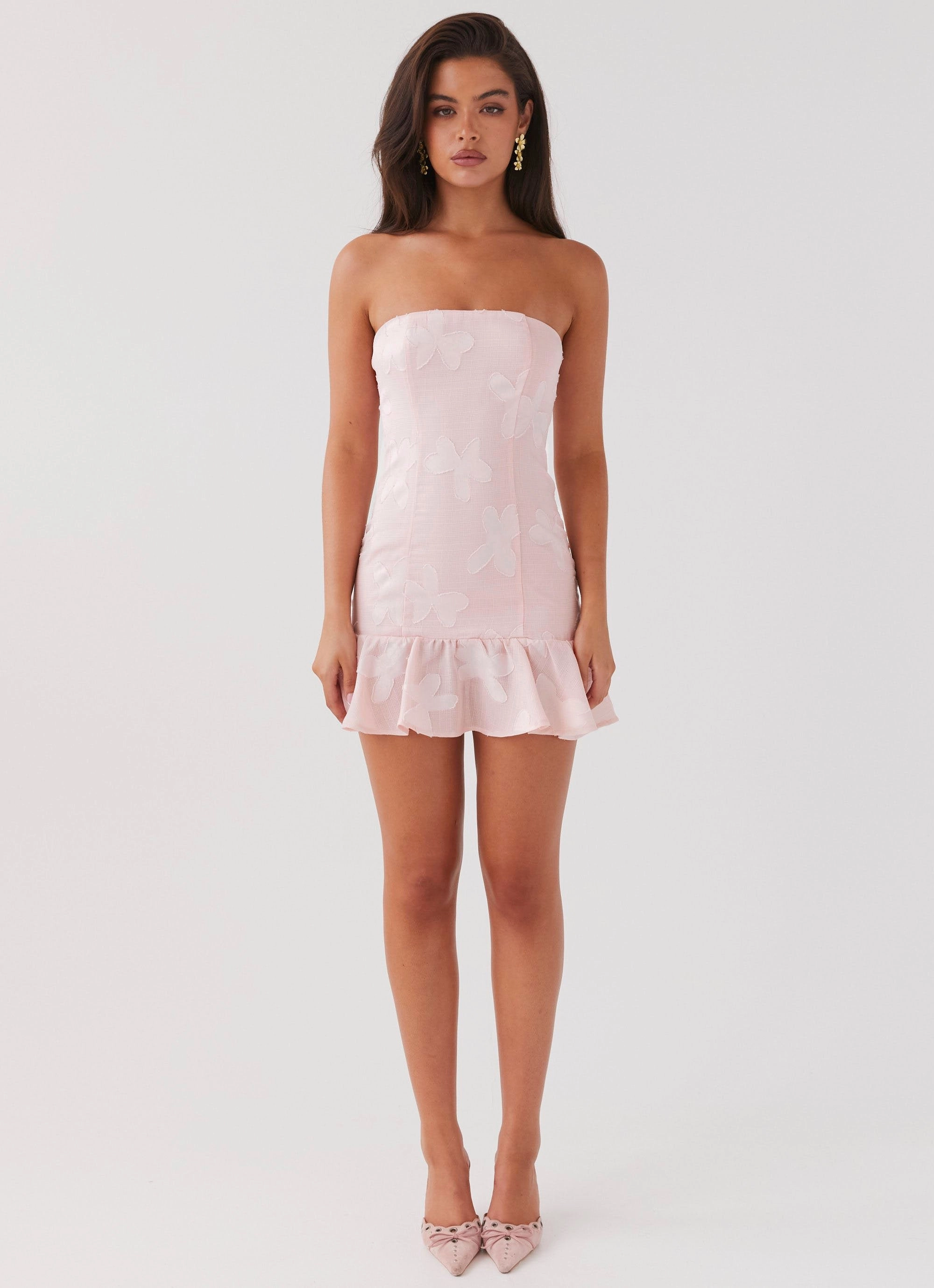 Young Heart Mini Dress - Pink Petal Work or Casual