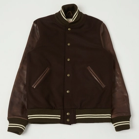 Dehen 1920 Varsity Jacket - Brown/Antique Brandy Seamless Bonding Outdoor Style Staple