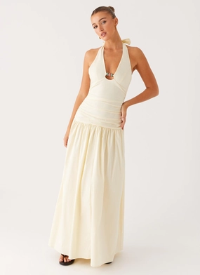 Val Maxi Dress - Lemon Summer Mood Pure Motion